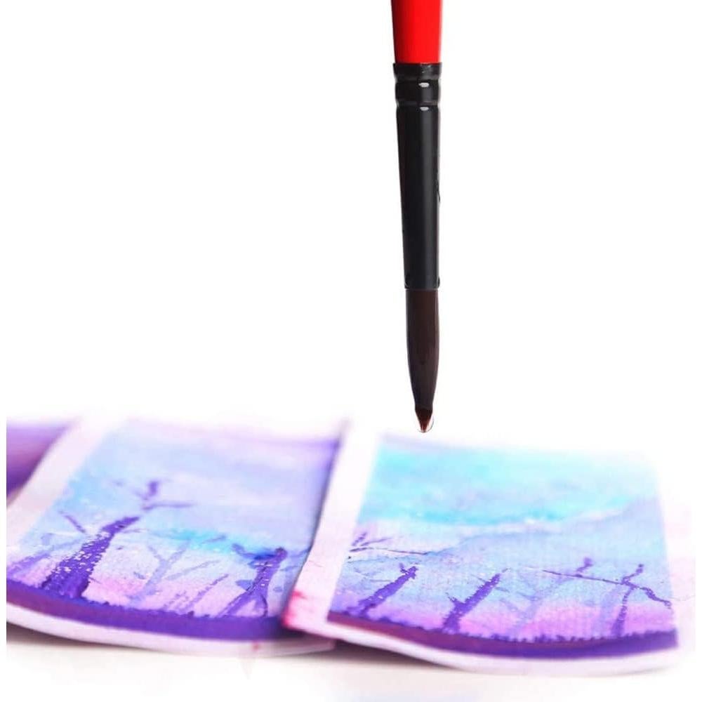 Juego de Pinceles Redondos Transon 9 Piezas Sintéticos para Pintura