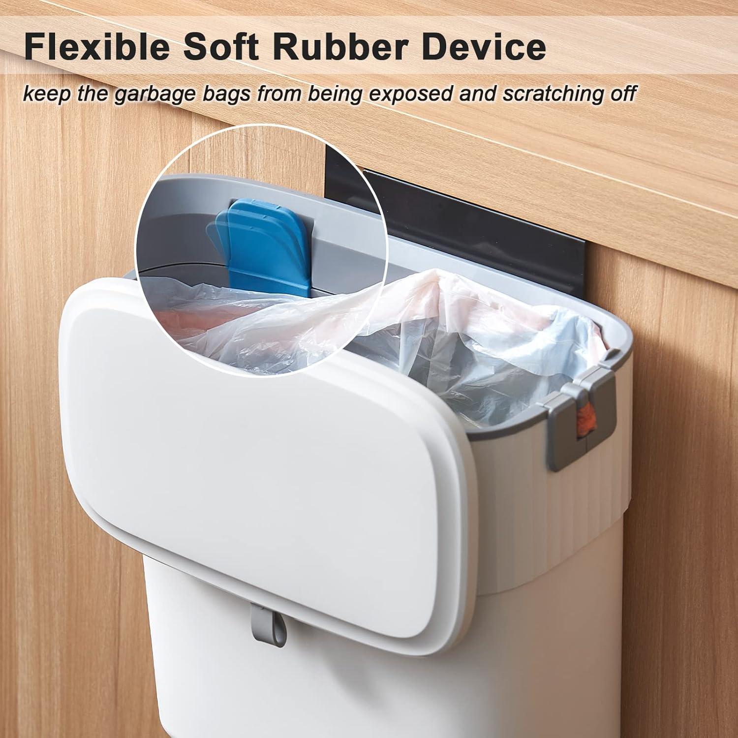 Cubo de Basura Colgante ELPHECO 9.5L con Tapa para Cocina