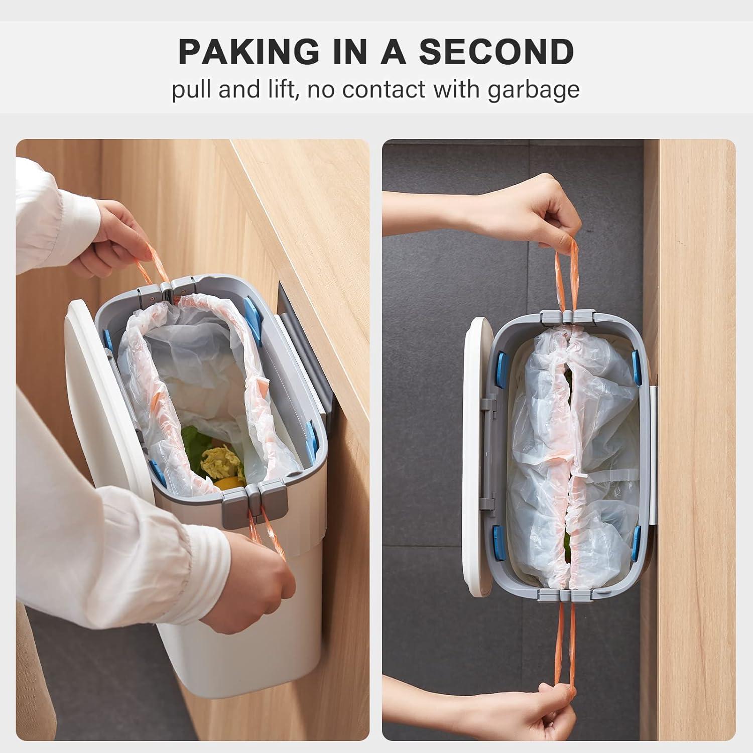 Cubo de Basura Colgante ELPHECO 9.5L con Tapa para Cocina