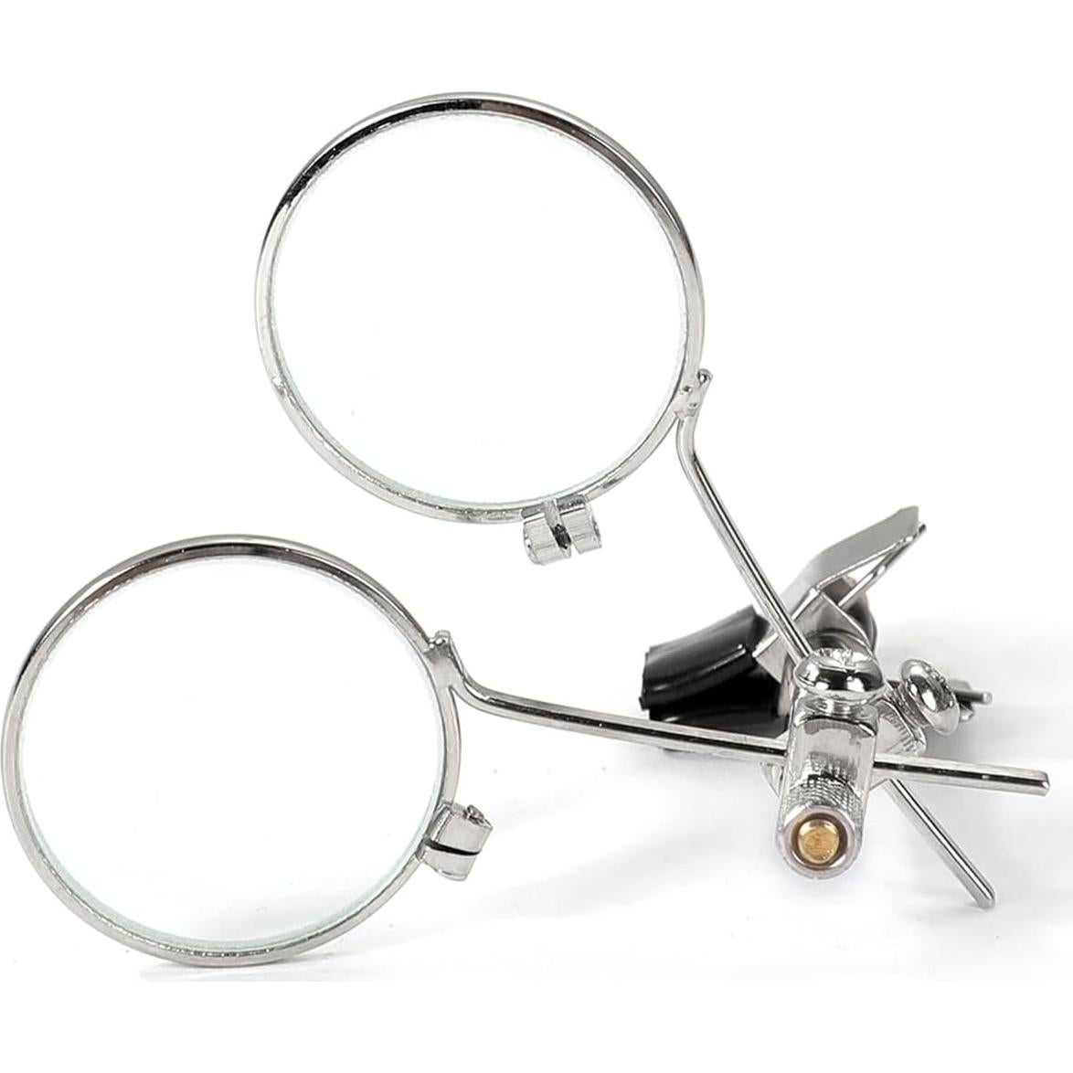 Lupa de Joyero TOSGMLOUS 10X Doble Ocular Clip Plata