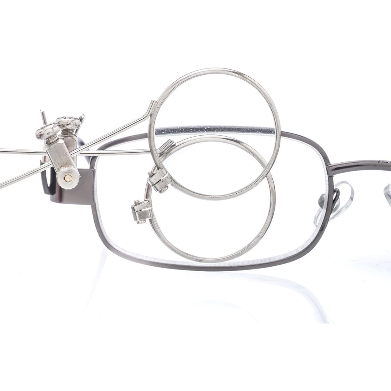 Lupa de Joyero TOSGMLOUS 10X Doble Ocular Clip Plata