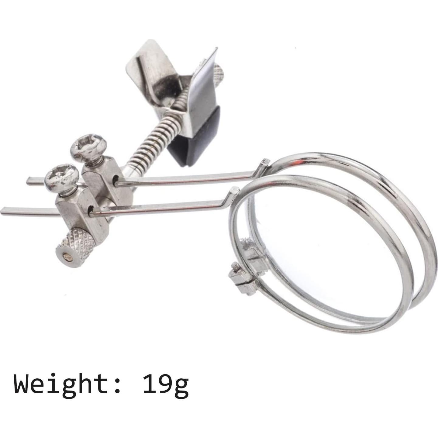 Lupa de Joyero TOSGMLOUS 10X Doble Ocular Clip Plata