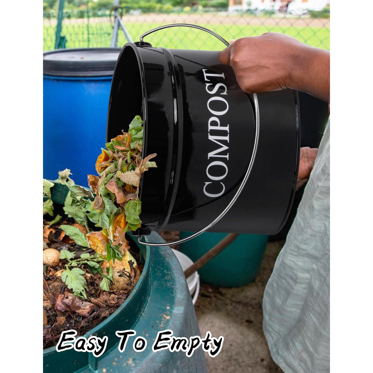 Contenedor de Compostaje Candco 3.63 kg Negro con Tapa