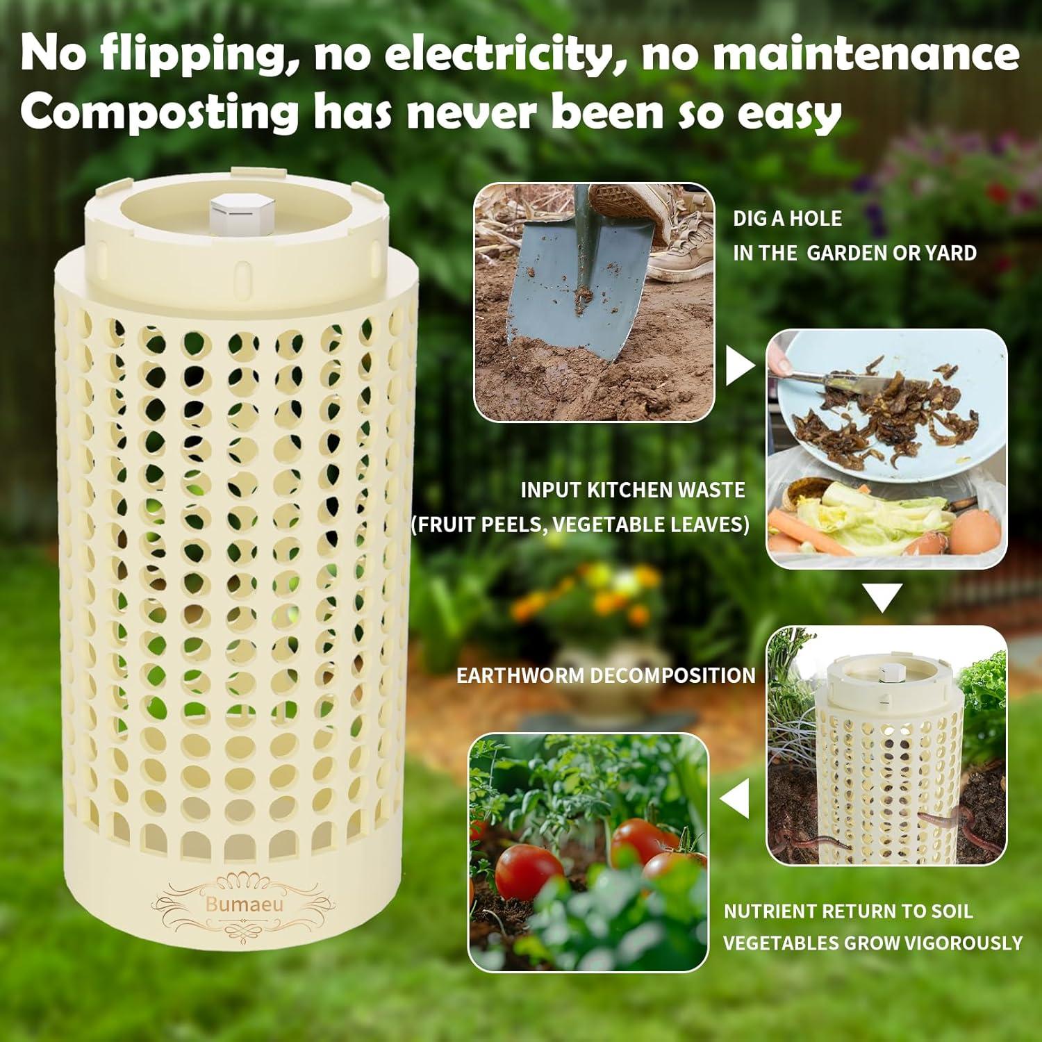 Contenedor de Vermicompostaje Bumaeu Blanco 0.18 kg Jardinería