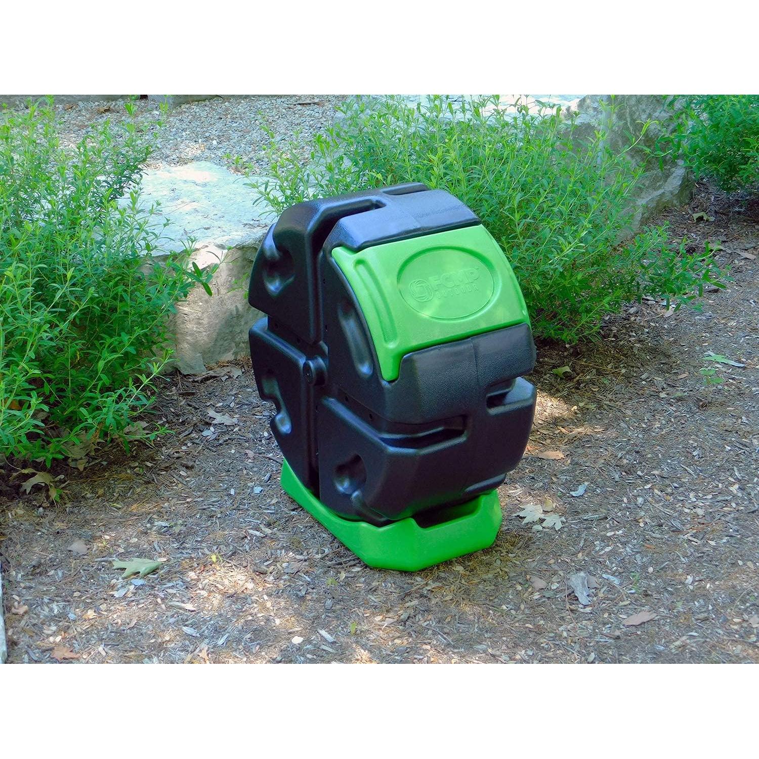 Compostador Giratorio FCMP Outdoor 19 Galones Negro Verde
