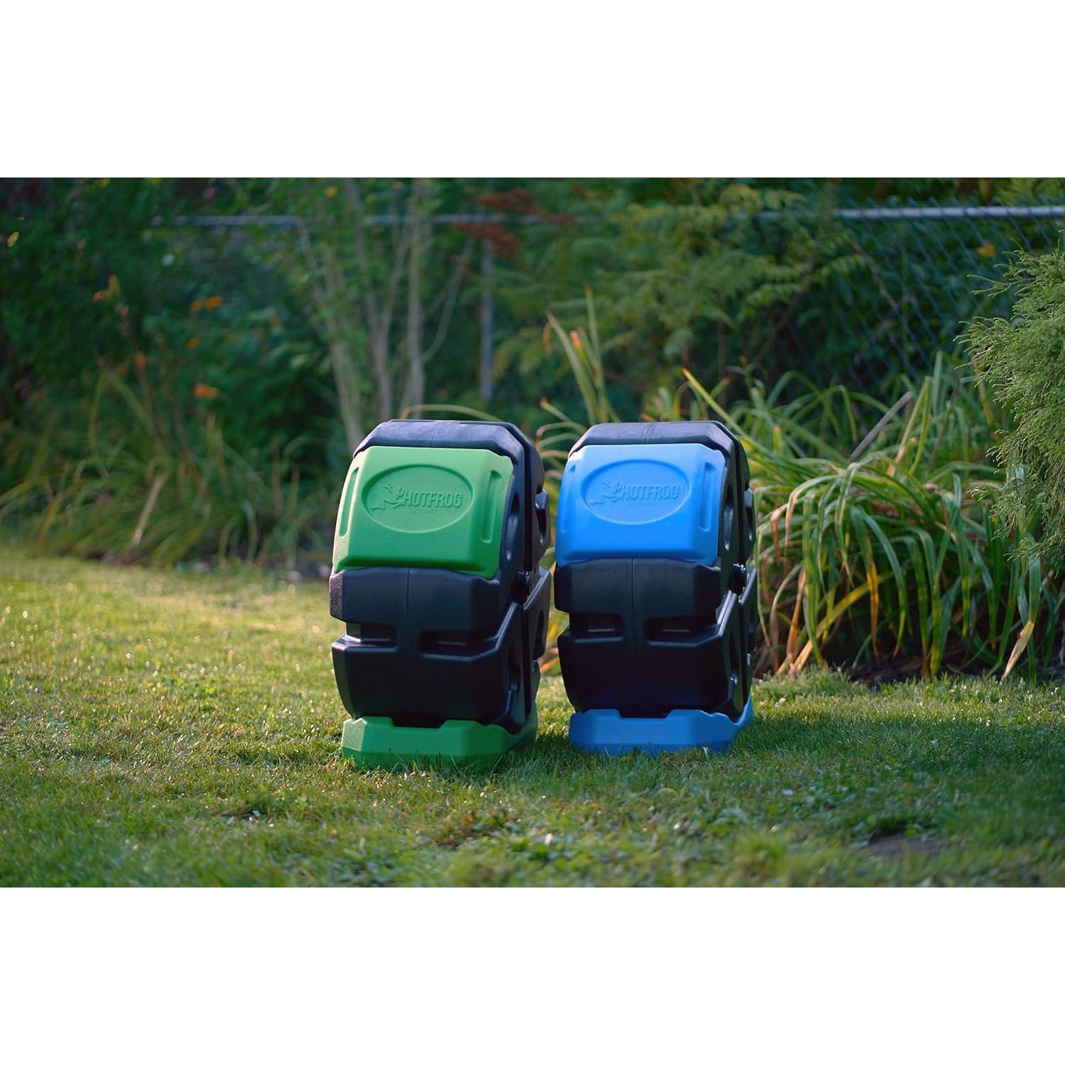 Compostador Giratorio FCMP Outdoor 19 Galones Negro Verde