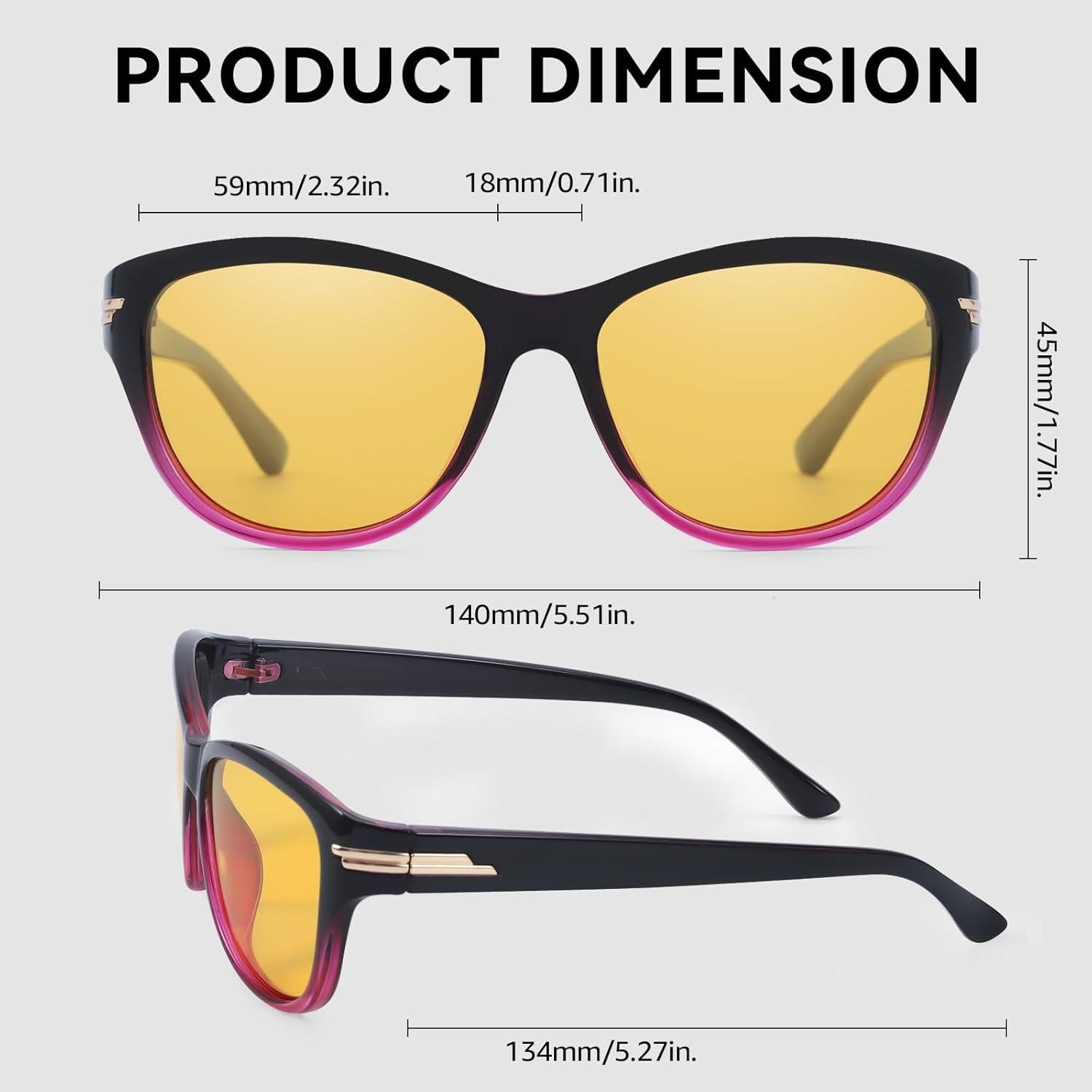 Gafas Antirreflejo SIPHEW para Conducir de Noche Mujeres