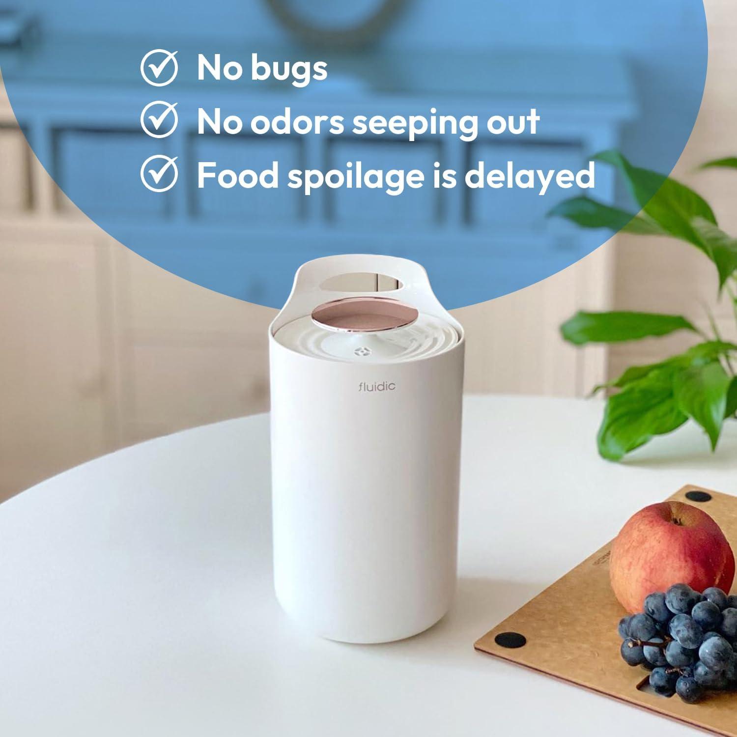 Cubo de Compostaje Carrotez 3L Blanco con Sello al Vacío