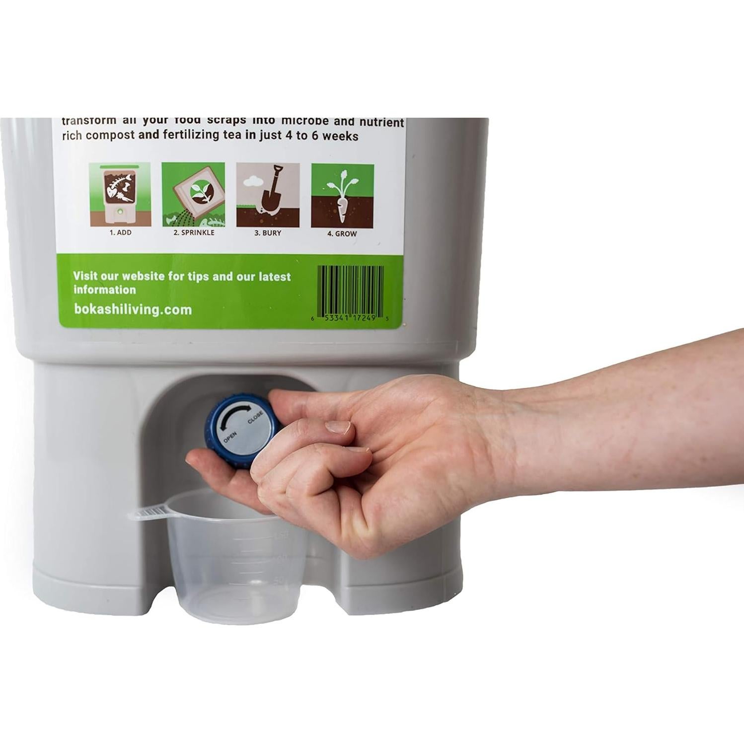 Kit de Compostaje Bokashi Premium 1 Contenedor 1 kg Salvado