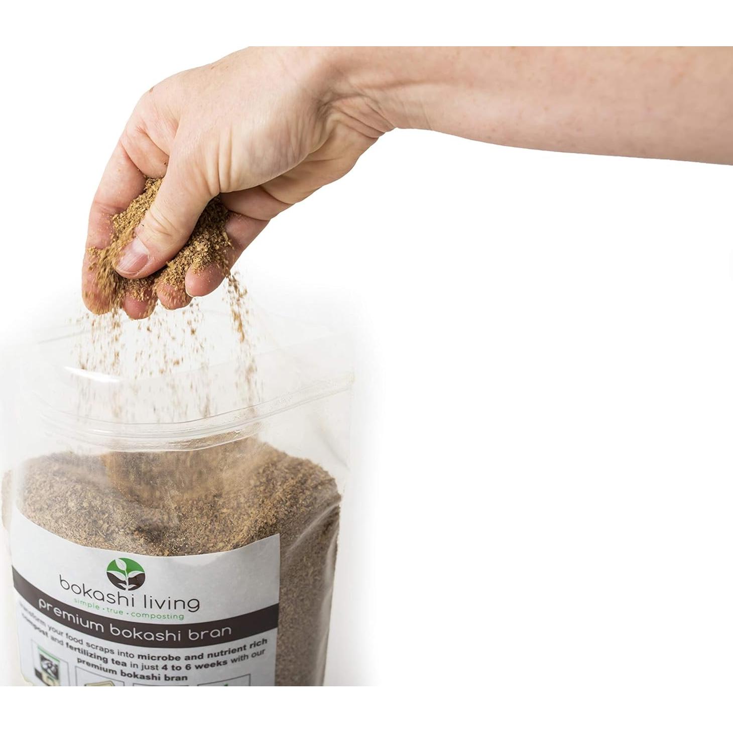 Kit de Compostaje Bokashi Premium 1 Contenedor 1 kg Salvado