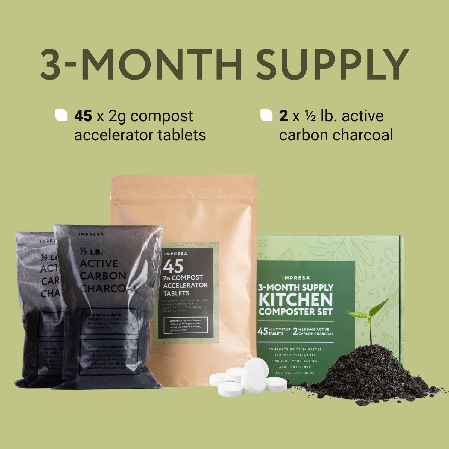 Juego de Compostaje Impresa para Lomi - 45 Tabletas + 2 Bolsas