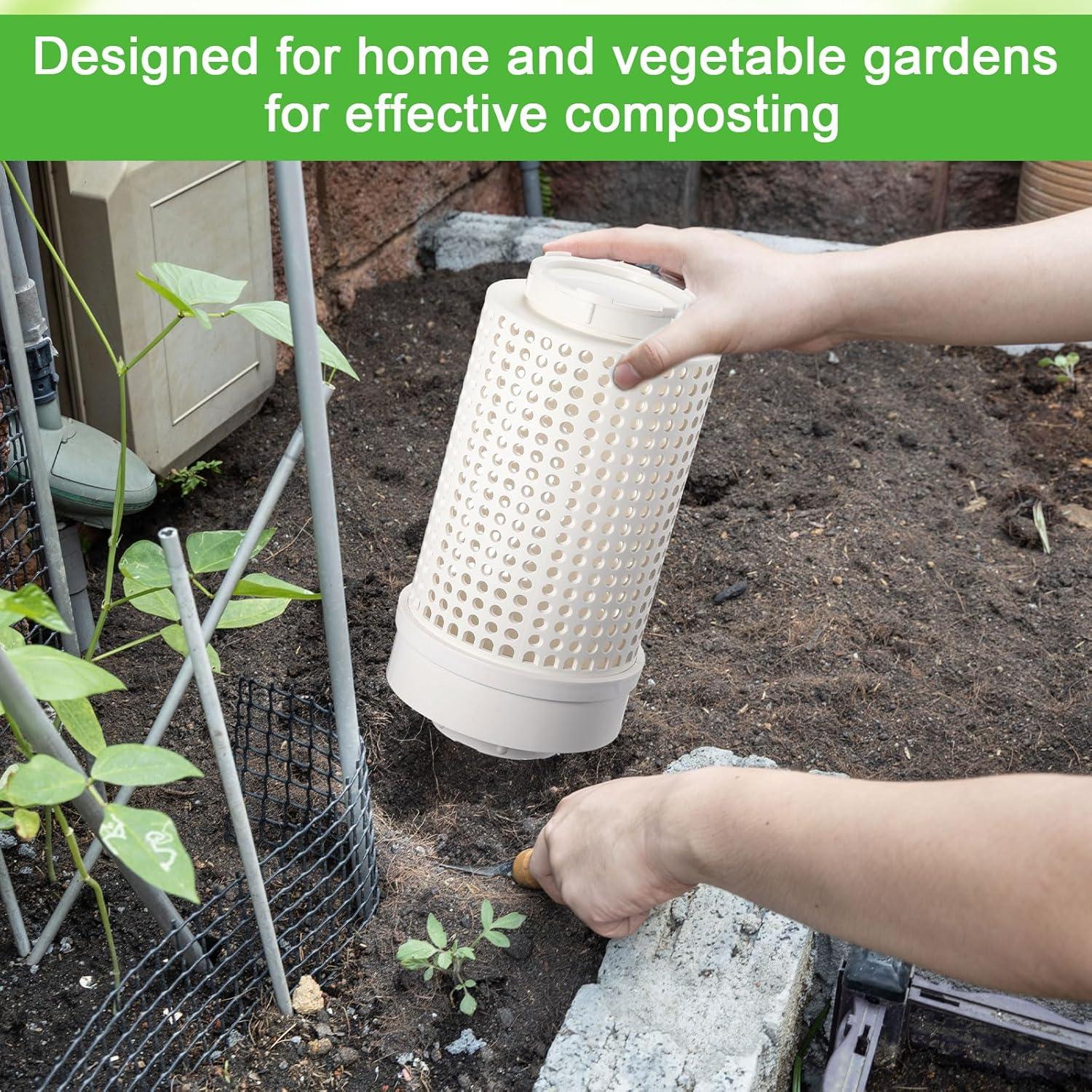 Compostador de Gusanos Blosssound 2 Pcs PVC 30x16x16 cm