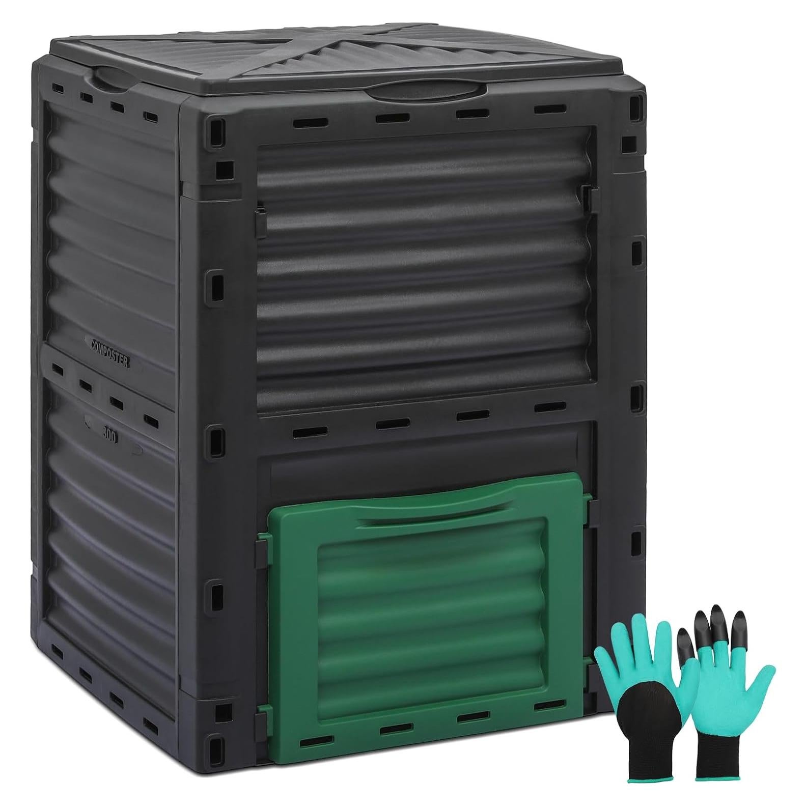 Contenedor de Compostaje MoNiBloom 300L Verde/Negro