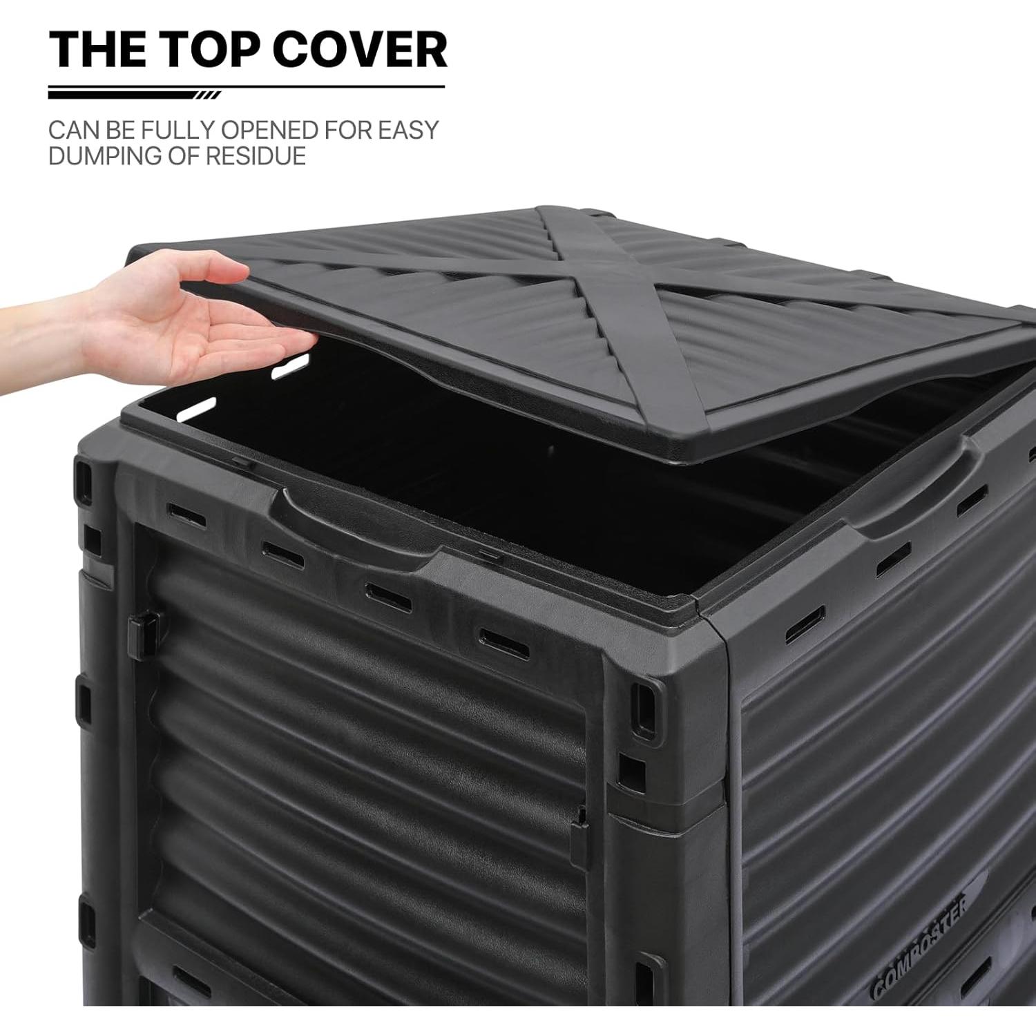 Contenedor de Compostaje MoNiBloom 300L Verde/Negro