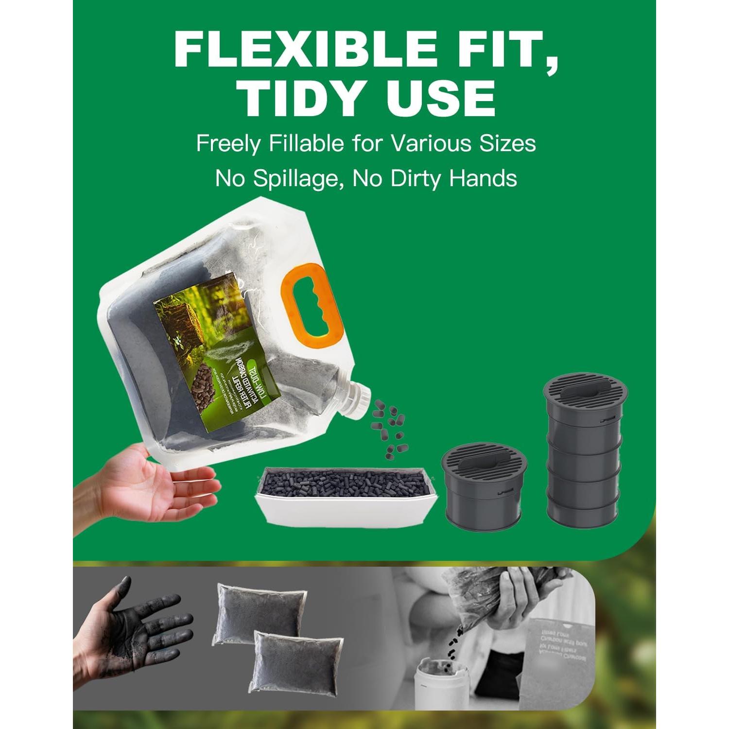 Recarga Filtro Carbón Activado Salipt 1.2 kg para Compostor