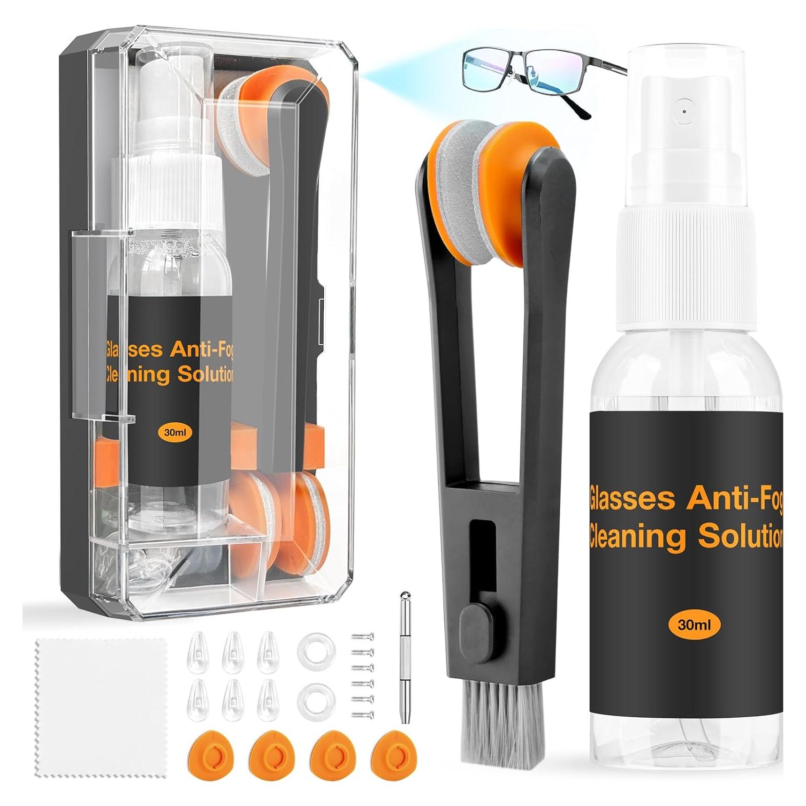 Kit de limpieza y reparación de gafas Ordilend con spray