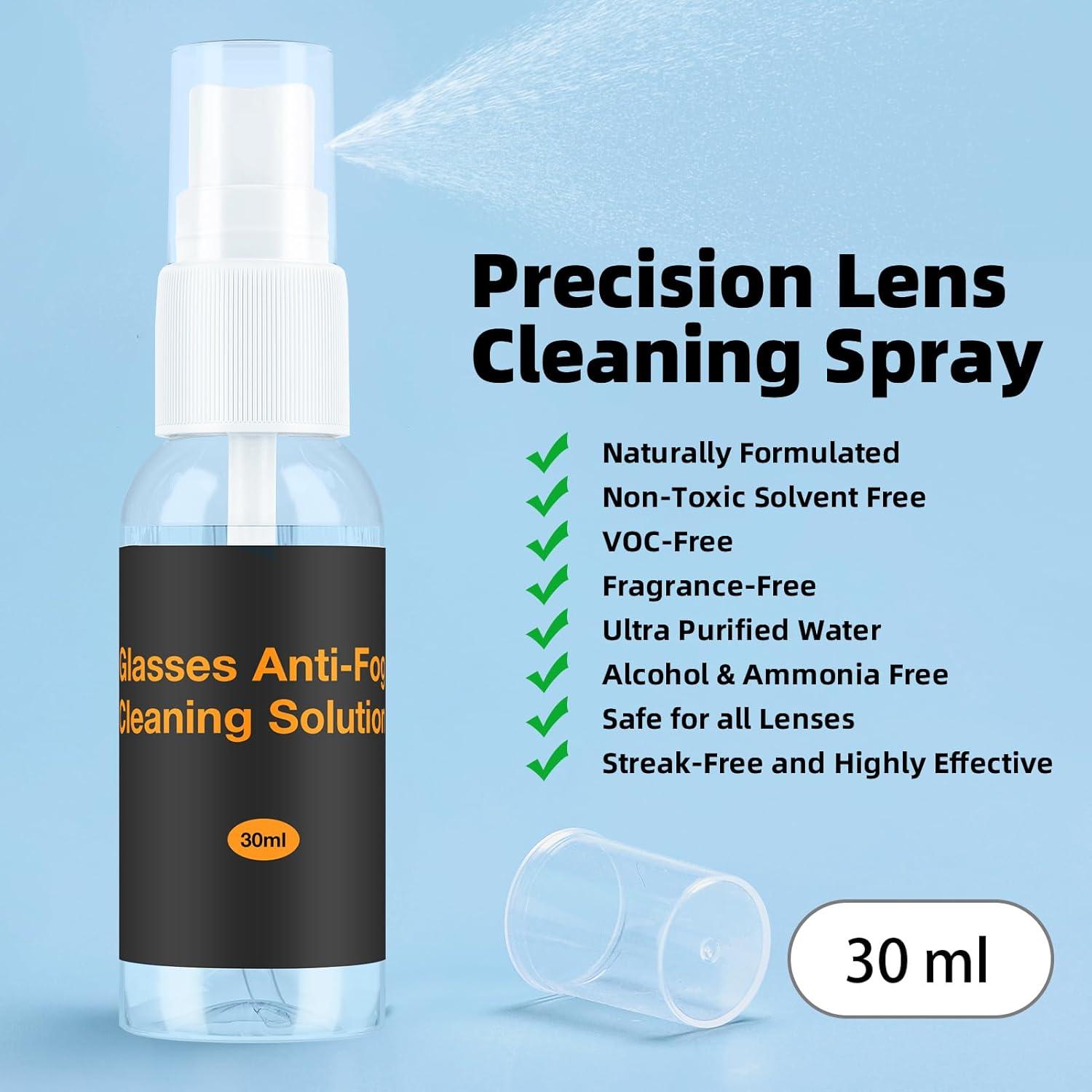 Kit de limpieza y reparación de gafas Ordilend con spray