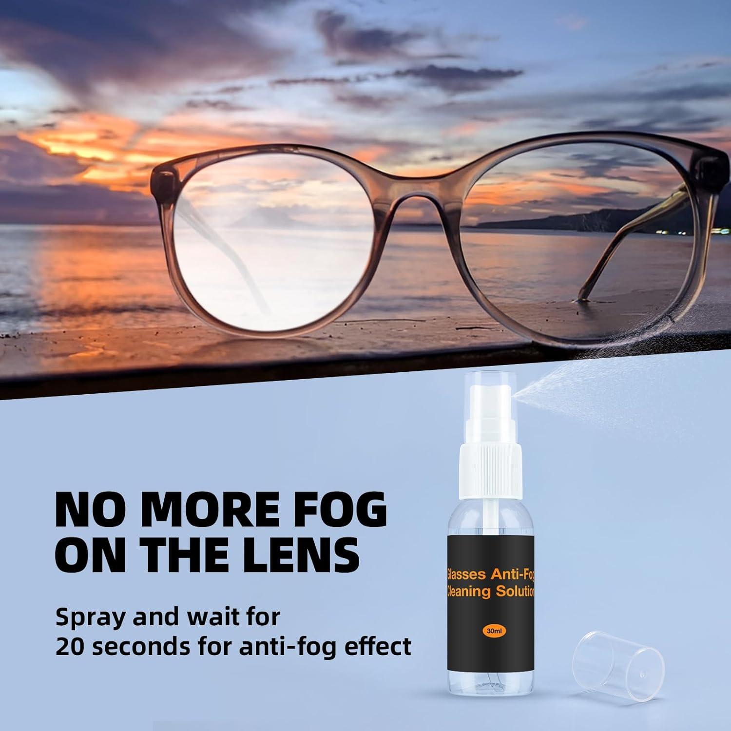 Kit de limpieza y reparación de gafas Ordilend con spray