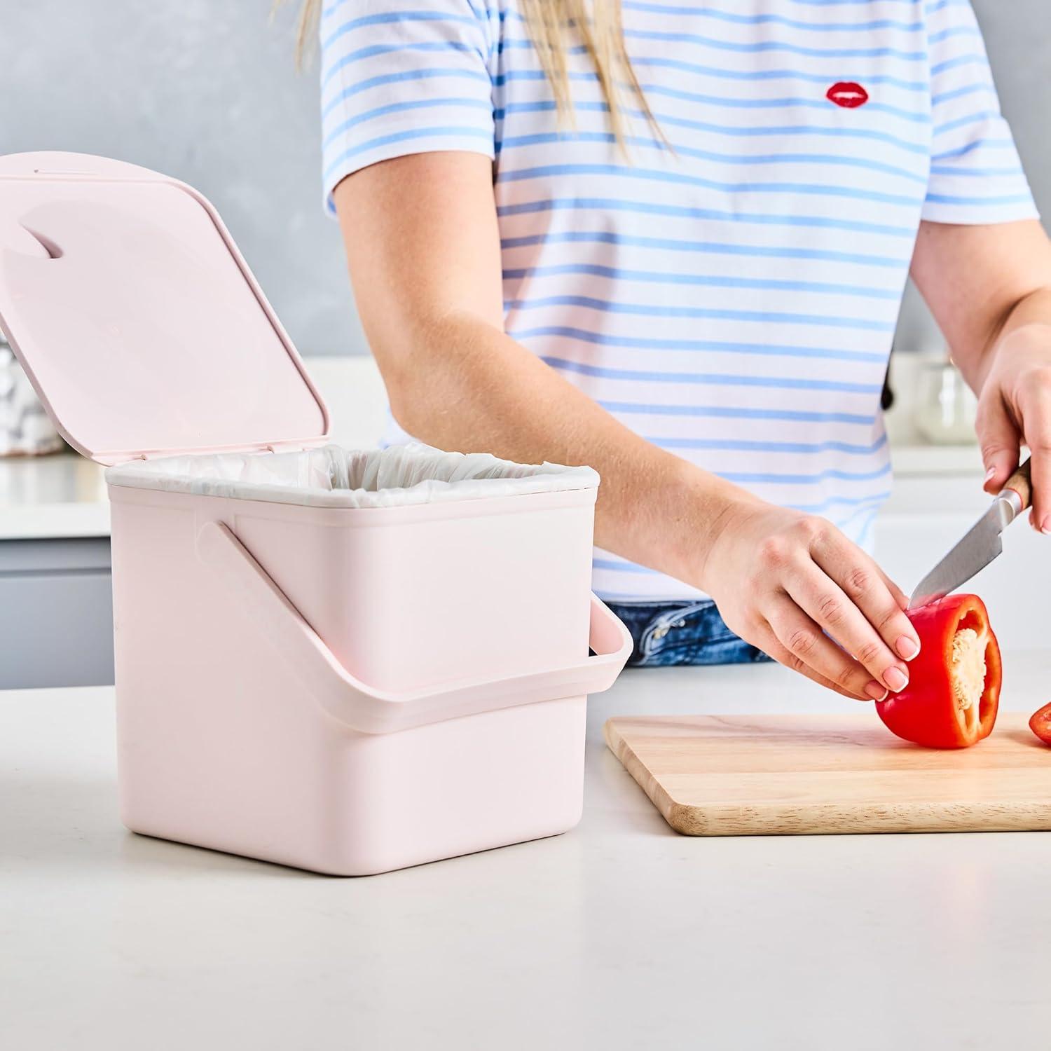 Caddy de Compostaje Minky Homecare 3.5L Rosa Polvoriento