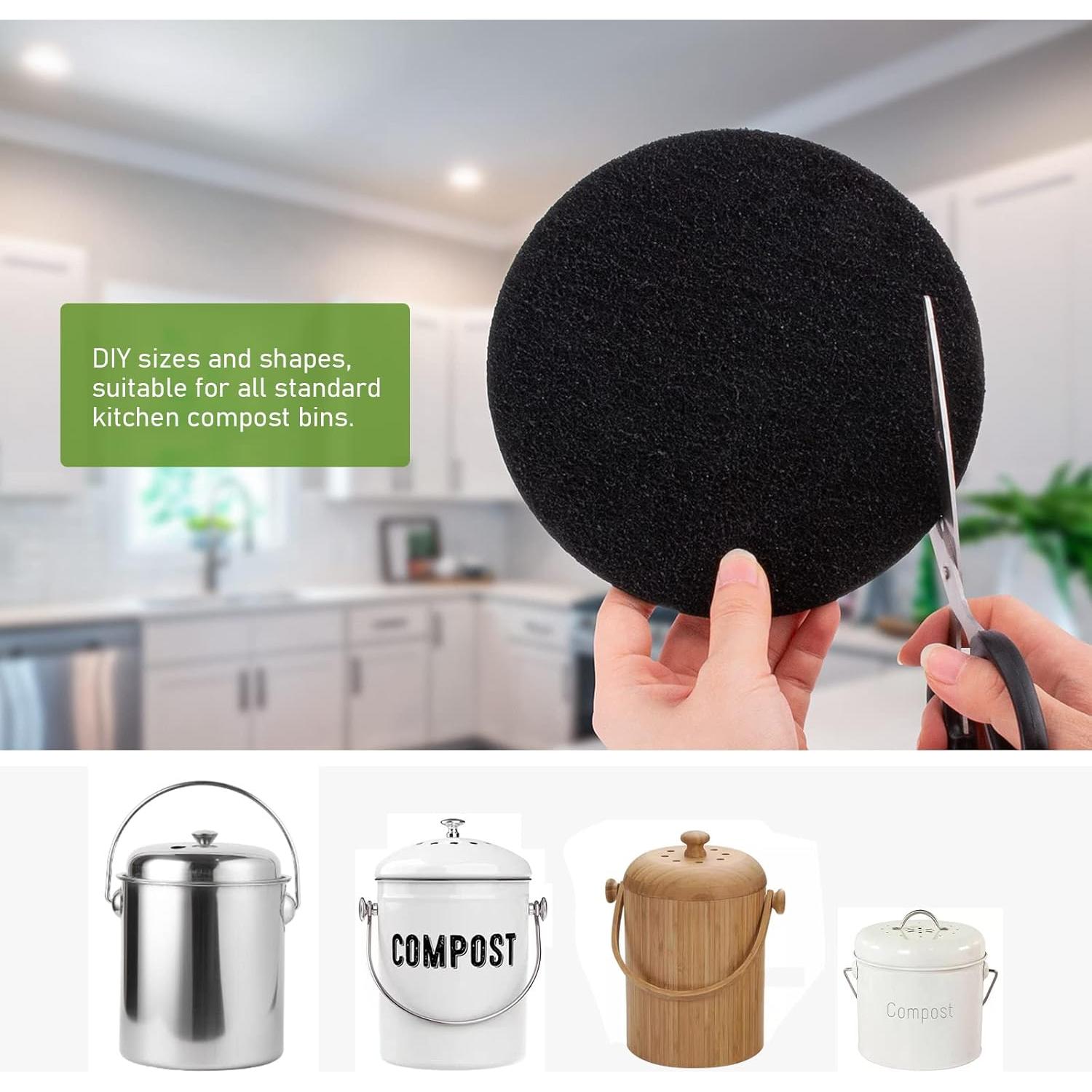 Paquete de 10 Filtros de Carbón Activado Pocurhi 17 cm