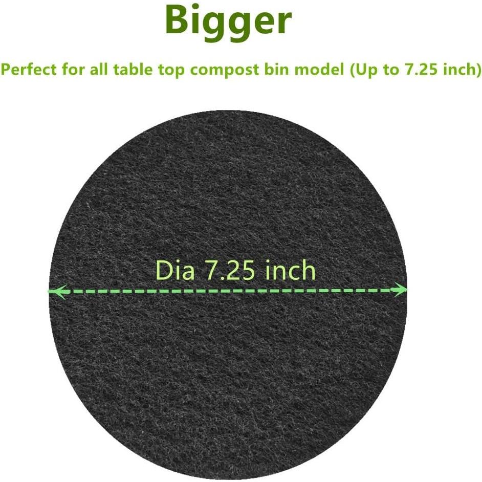 Filtro de Carbón Activado iUoczi 7.25" Redondo - 12 Piezas