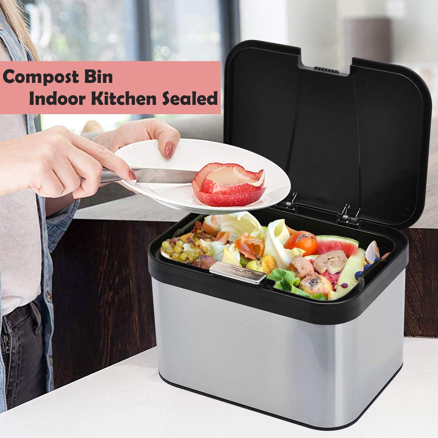 Contenedor de Compost Dullrout 4.3L Sellado para Cocina