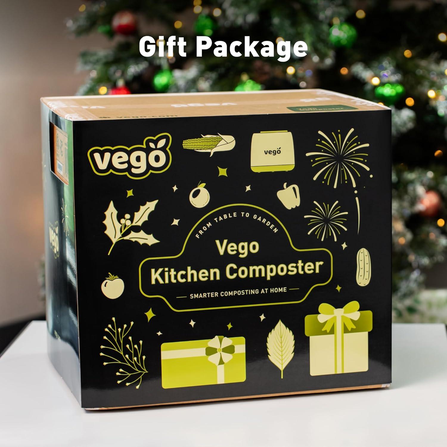 Compostador Eléctrico Vego 4L para Cocina, Sin Olores, Negro