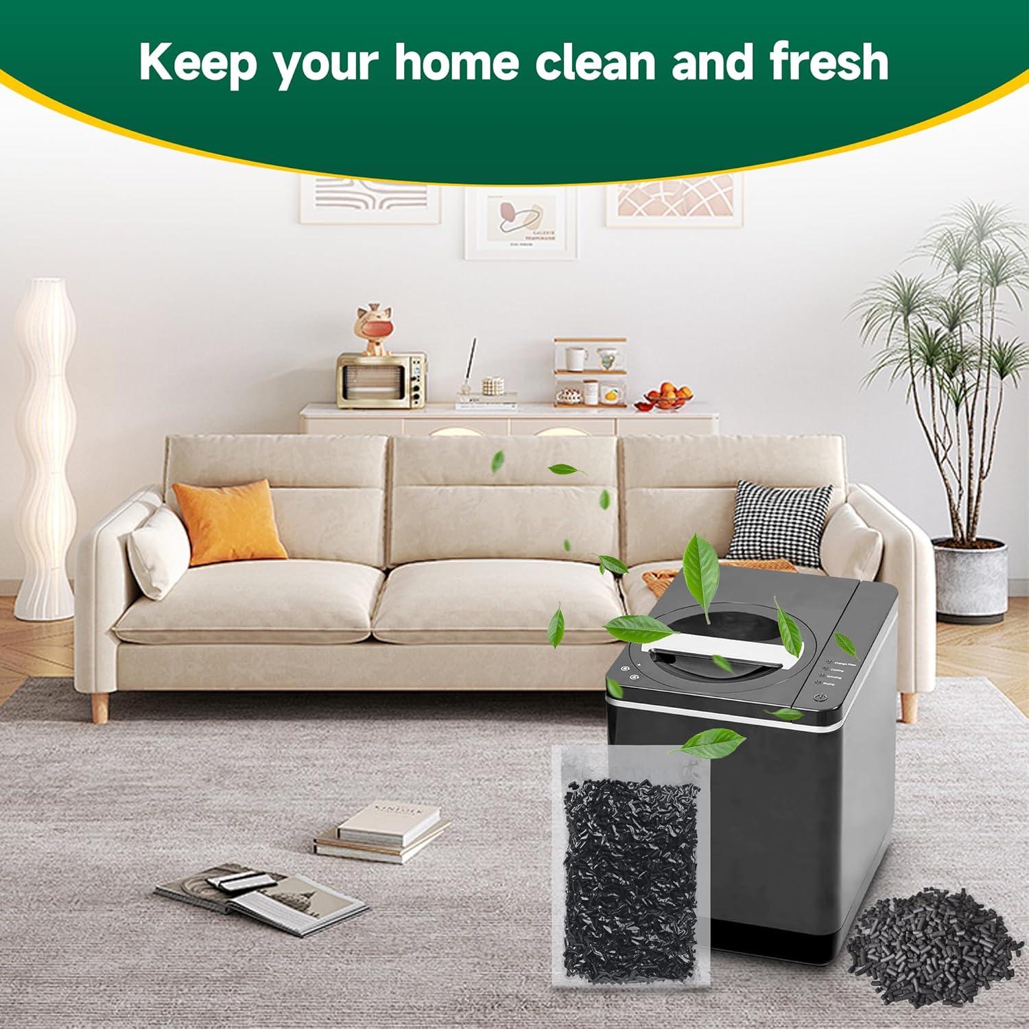 3 Paquetes 210g Filtros Carbón Activado FCFMY para Compostador