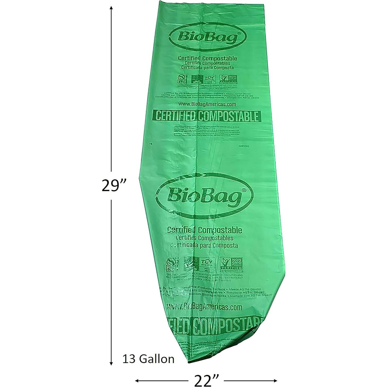 BioBag Bolsa Compostable 13 Galones 48 Unidades Verde