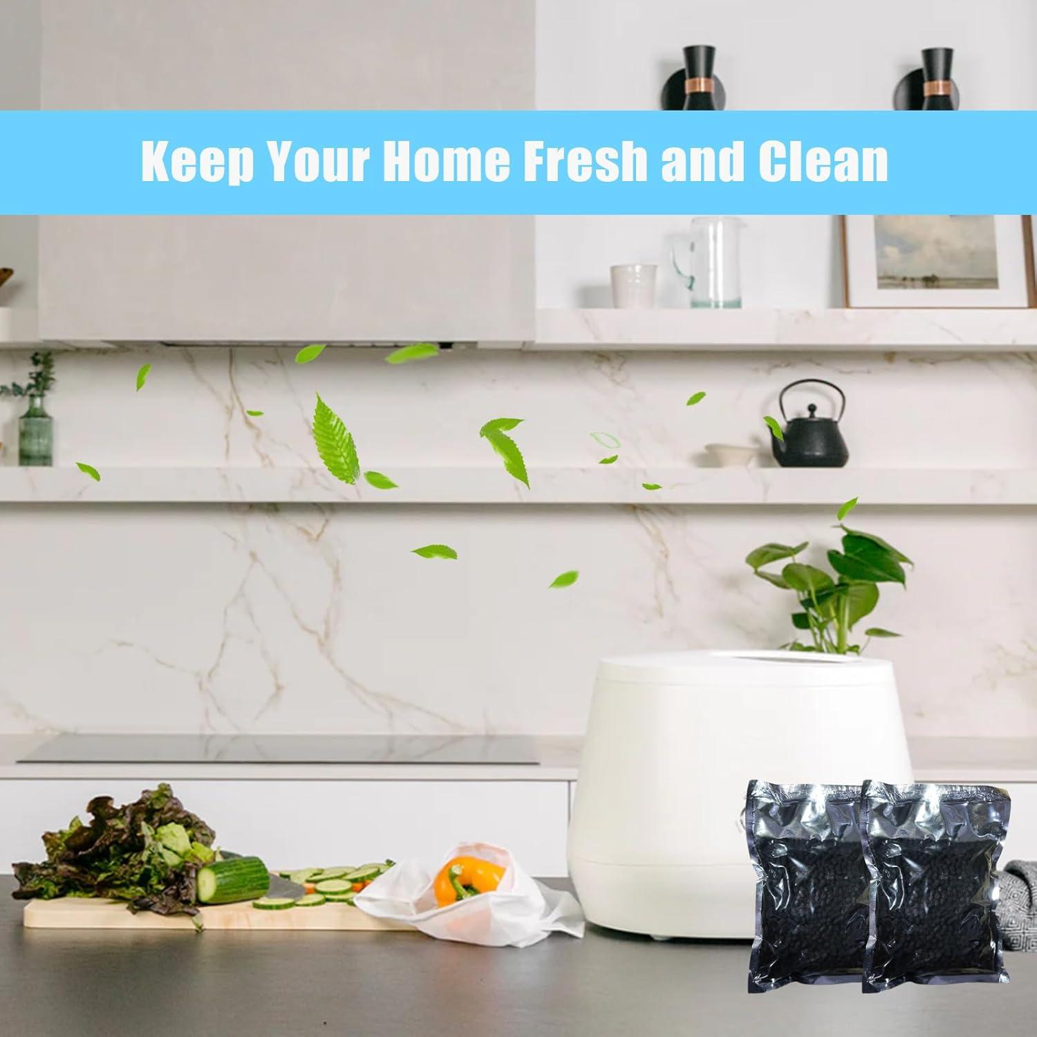 Recargas de Filtros de Carbón Activado ANYTSOOEA 180g para Compostador