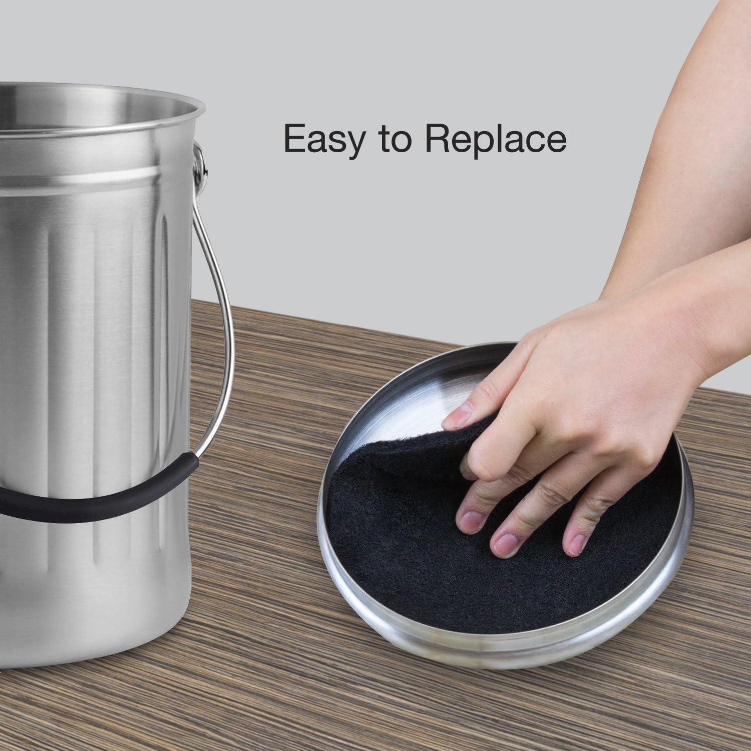 Filtros de carbón activado BRENSTEN para cubos de compostaje 12 piezas