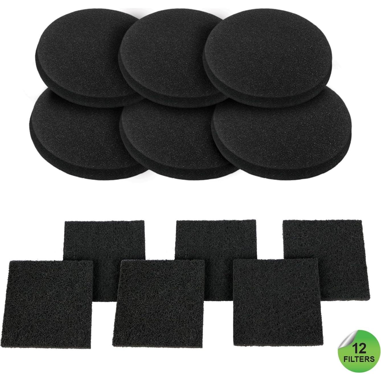 Filtros de carbón activado BRENSTEN para cubos de compostaje 12 piezas