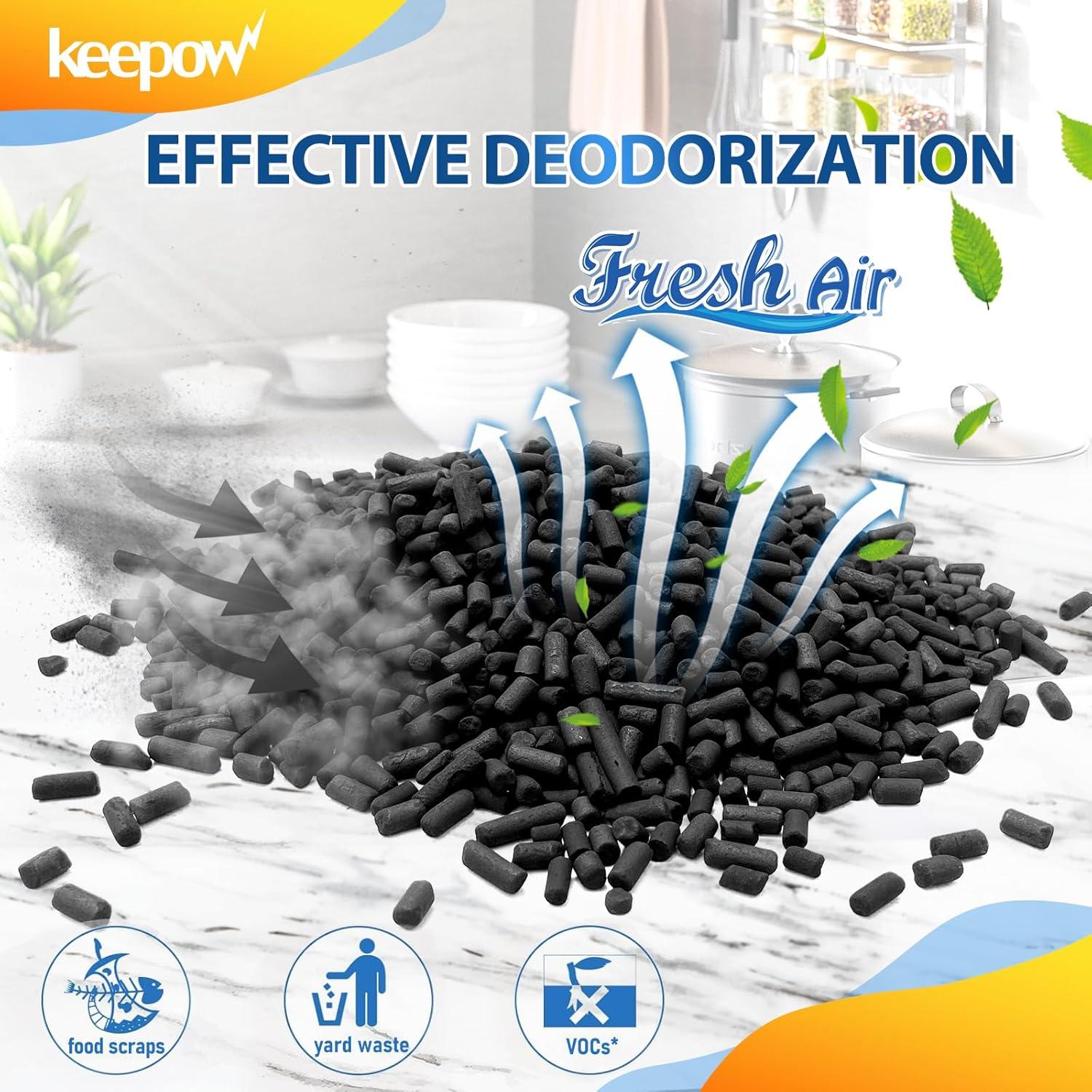 Recargas de Carbón Activado KEEPOW para Compostador Lomi - 4 Pcs