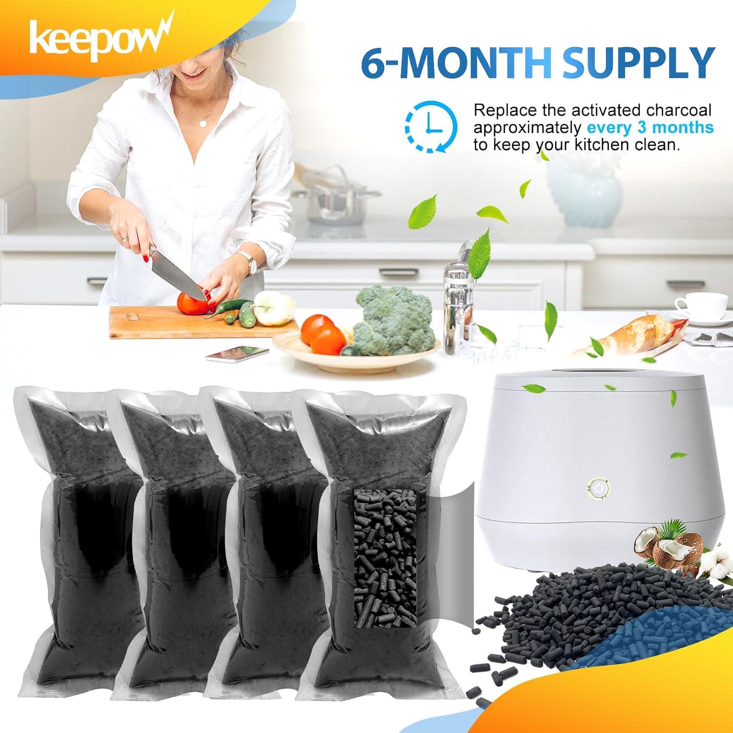 Recargas de Carbón Activado KEEPOW para Compostador Lomi - 4 Pcs