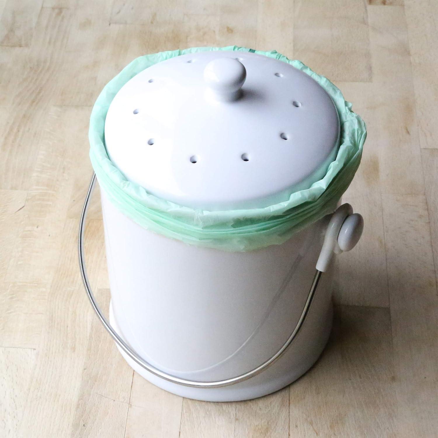 Bin de Compostaje Cerámica Natural Home 3,79L con Filtro