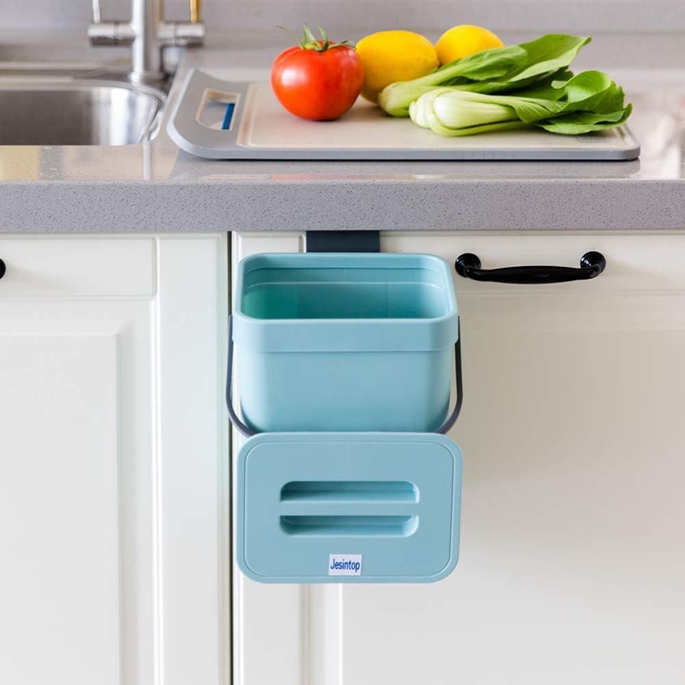 Cubo de Compostaje Jesintop 5L Azul para Cocina Interior