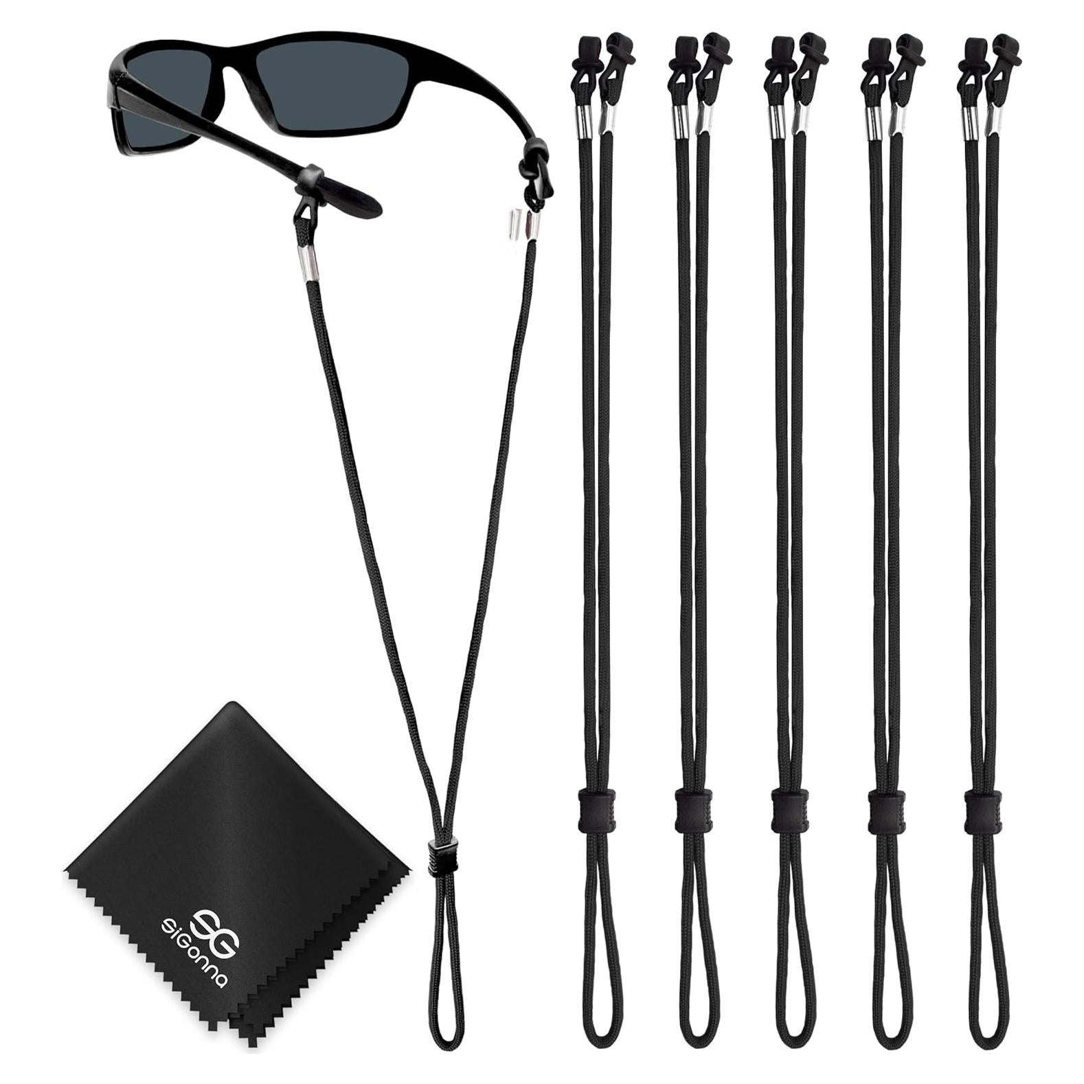 Soporte para Gafas SIGONNA - Cadena Ajustable Negra para Deportes