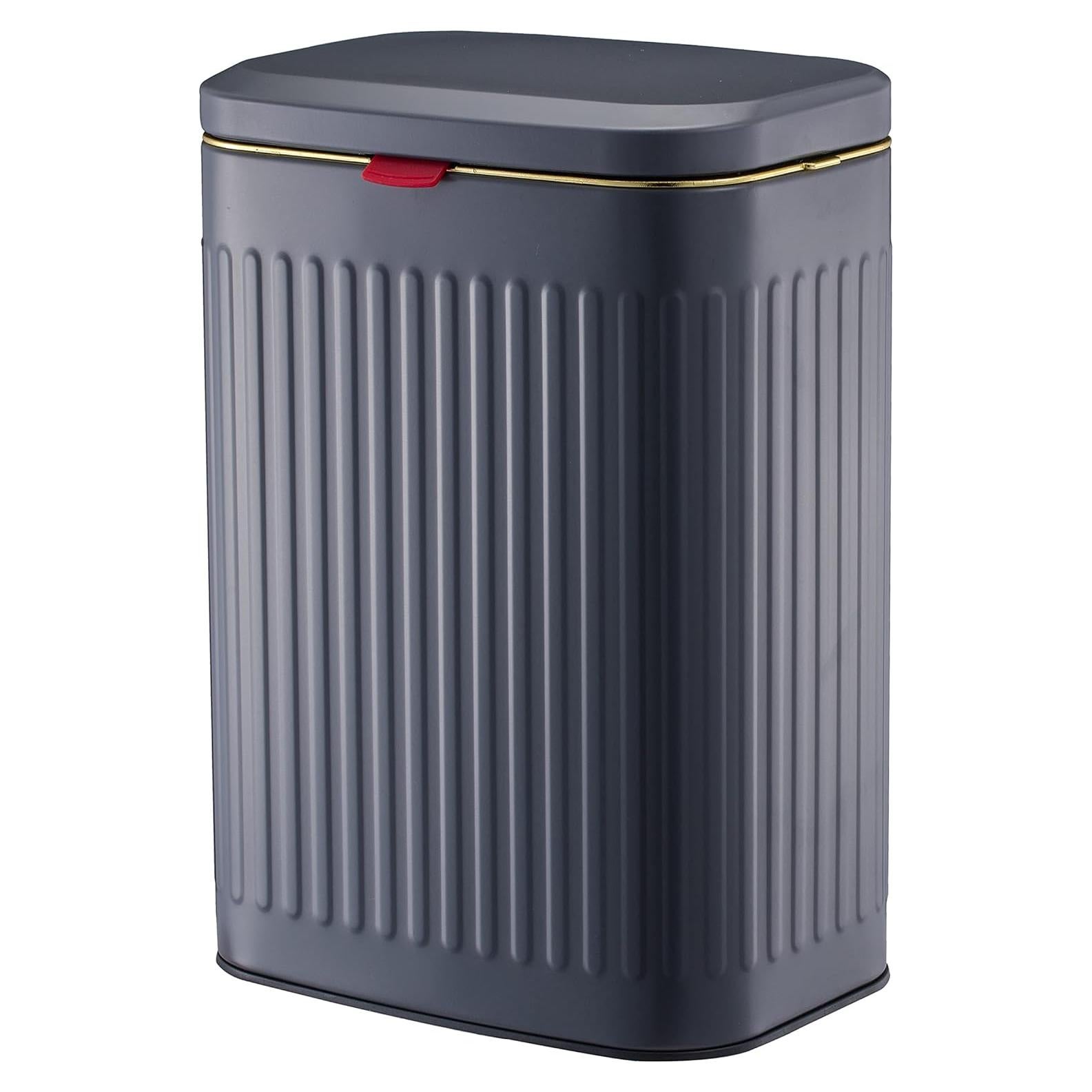 Bote de Basura Smartbin 8L Acero al Carbono Gris Tapa Deslizante