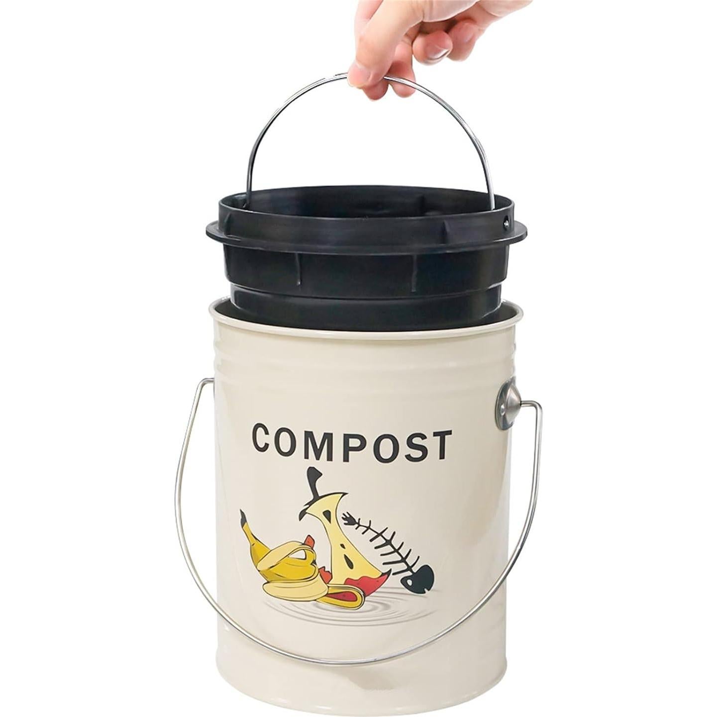 Cubo de Compostaje SOTECH 18,5x18,7x24 cm con Tapa