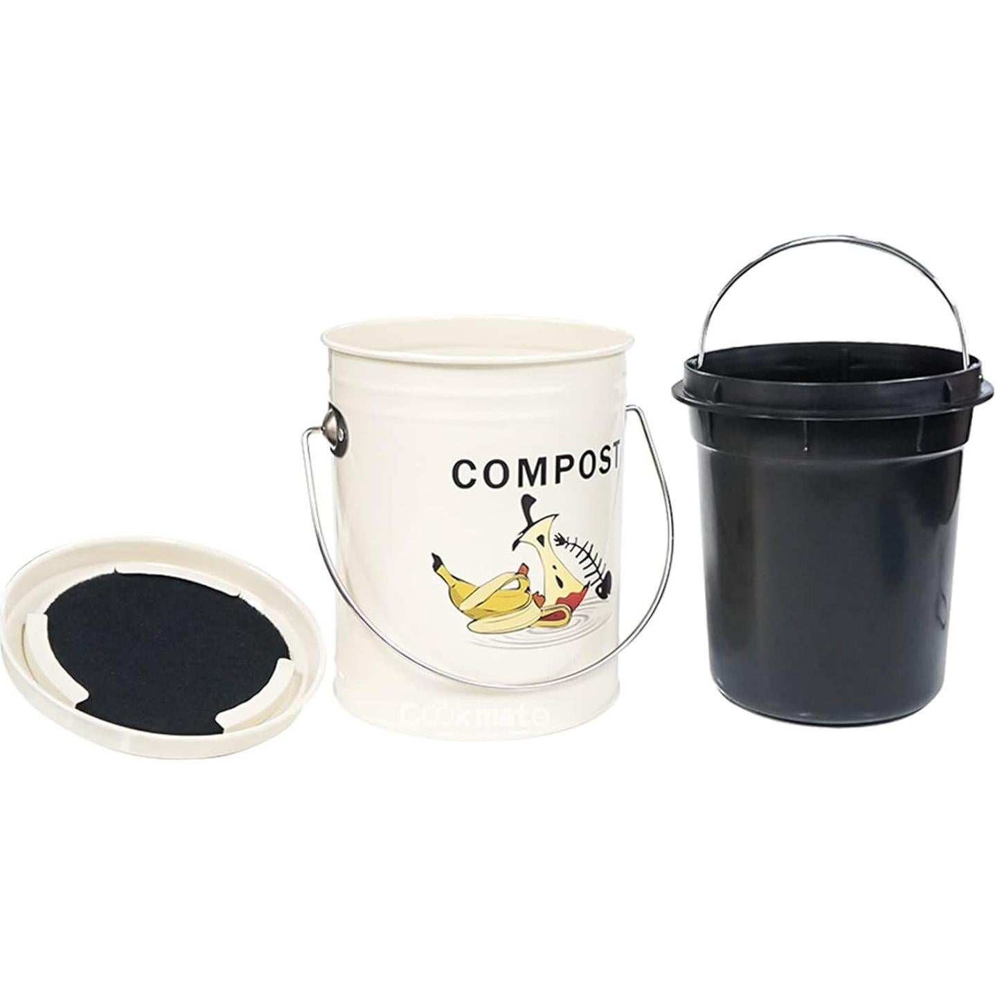 Cubo de Compostaje SOTECH 18,5x18,7x24 cm con Tapa