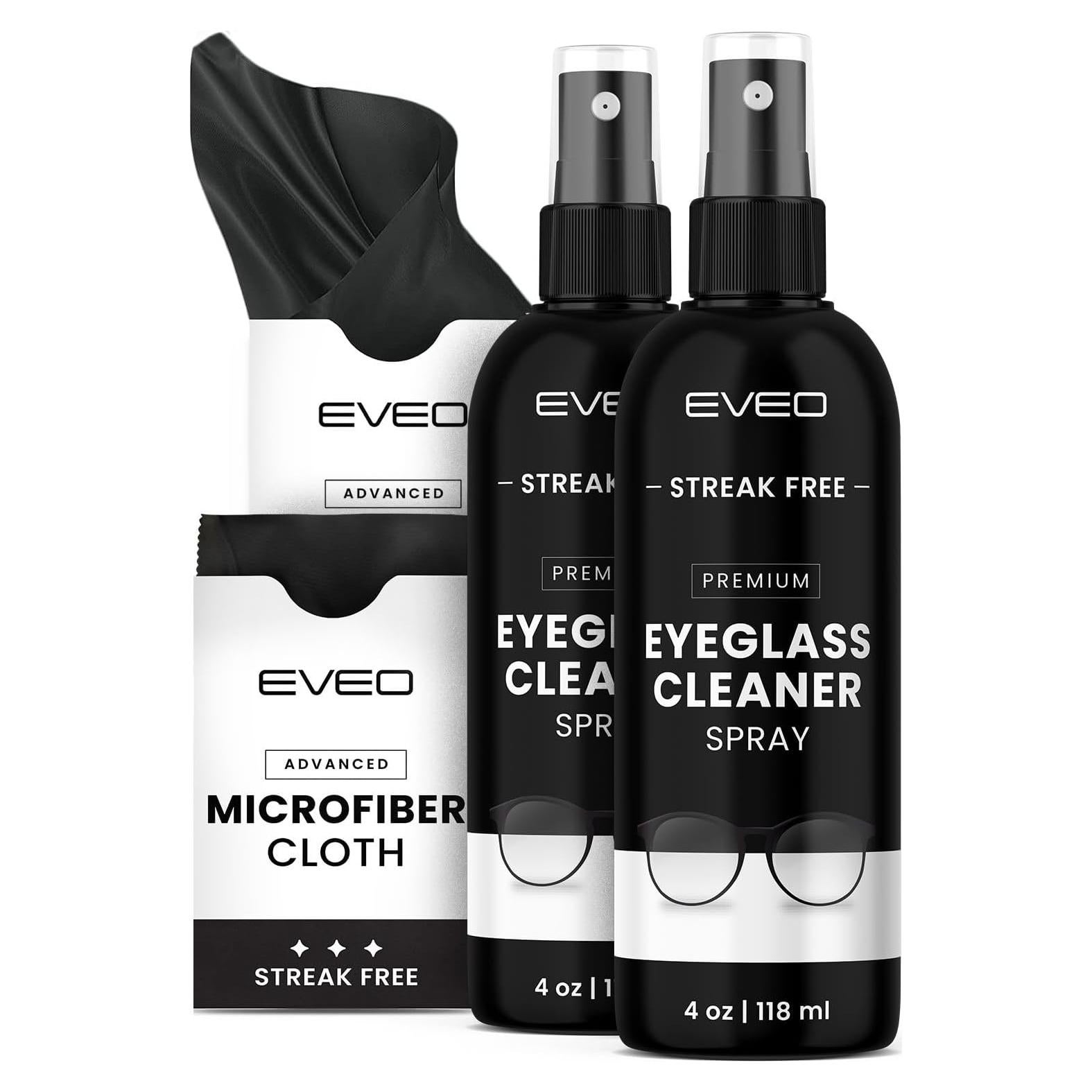 Kit de Limpieza de Gafas EVEO - 4 Piezas con Spray y Paño