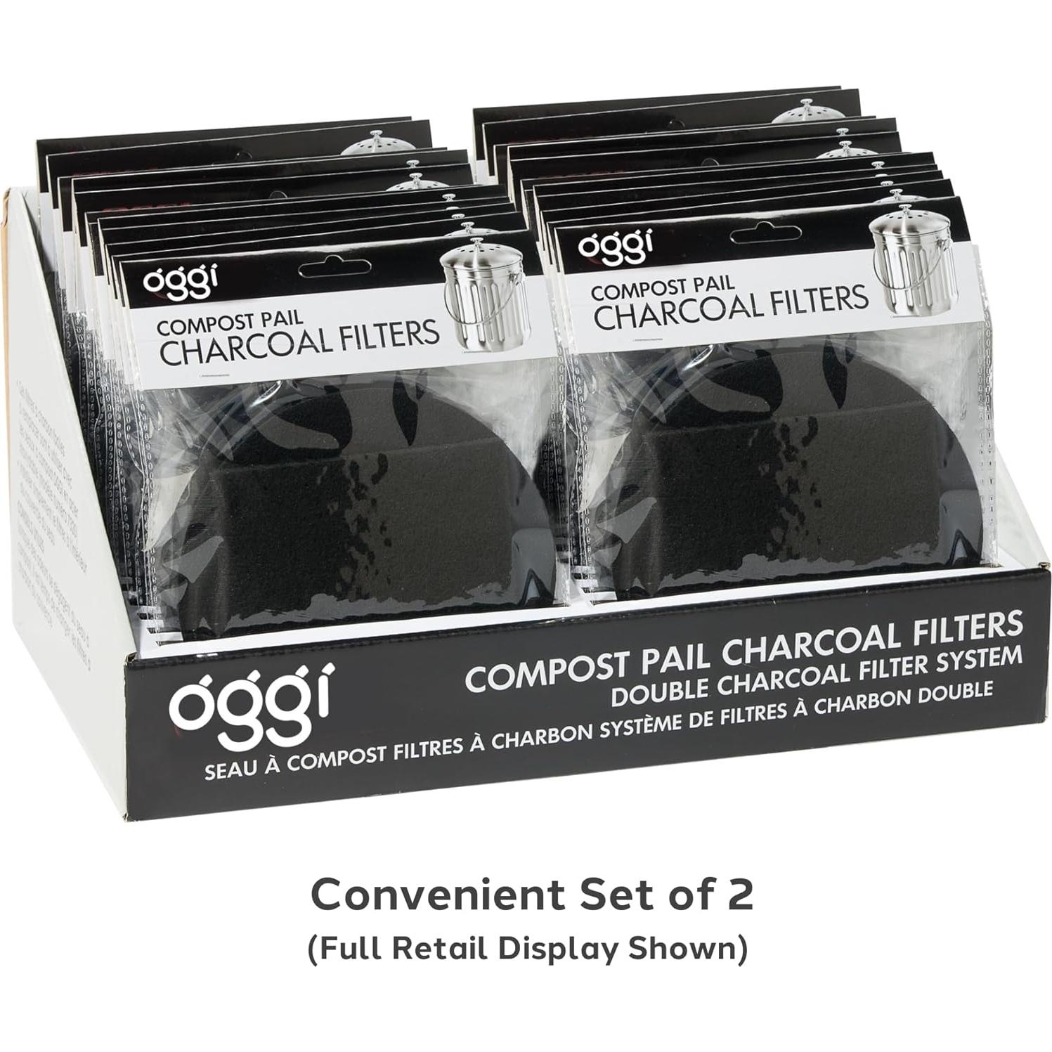 Juego de 2 Filtros de Carbón OGGI para Cubo de Compostaje