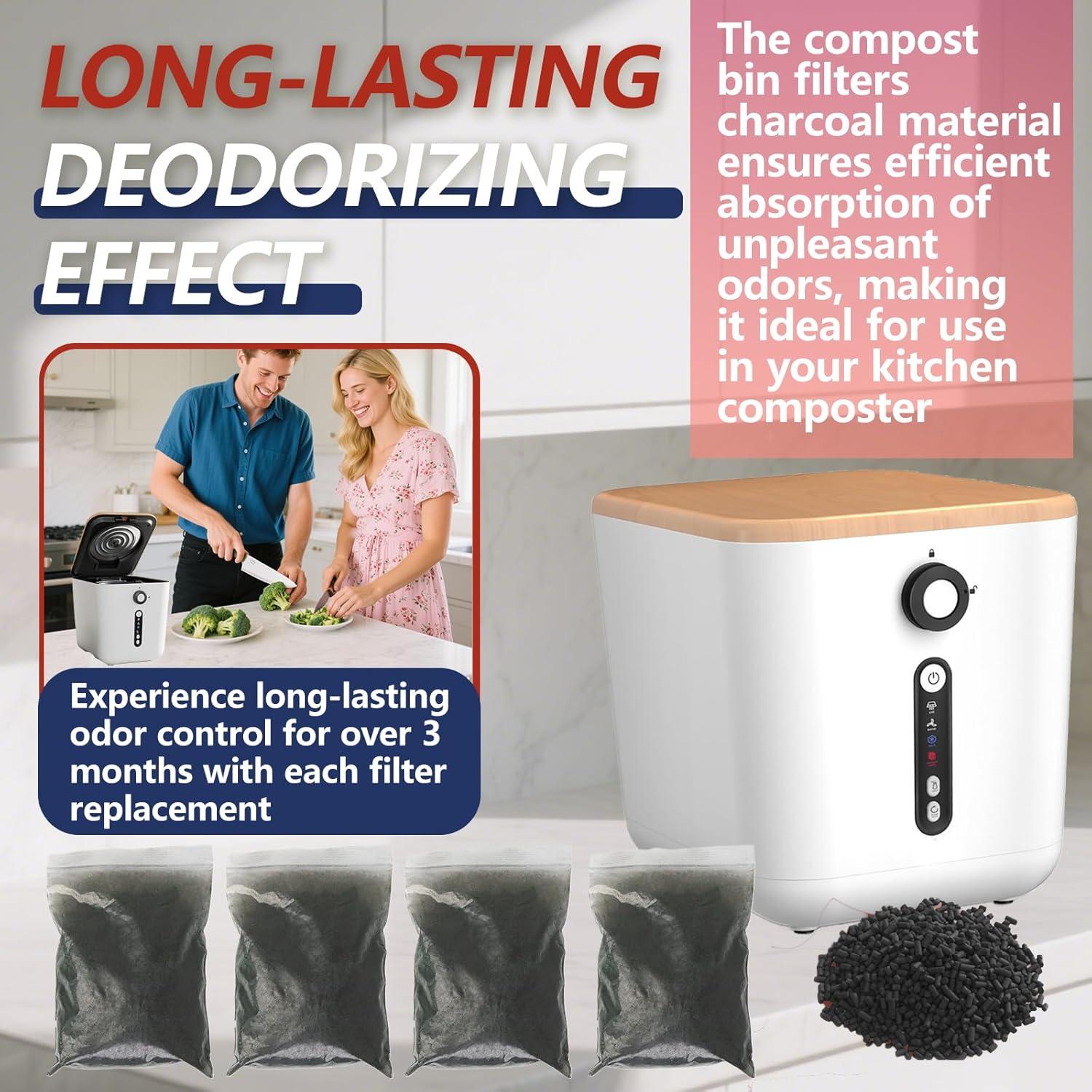 Recarga Filtro Carbón Activado Artgol para Compostor IDOO 4 Piezas