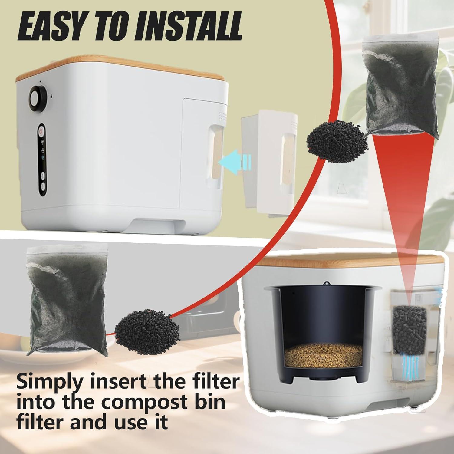 Recarga Filtro Carbón Activado Artgol para Compostor IDOO 4 Piezas