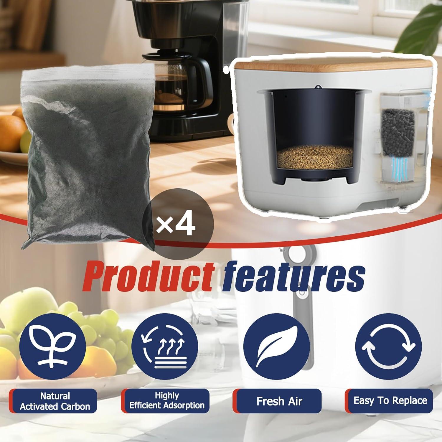 Recarga Filtro Carbón Activado Artgol para Compostor IDOO 4 Piezas