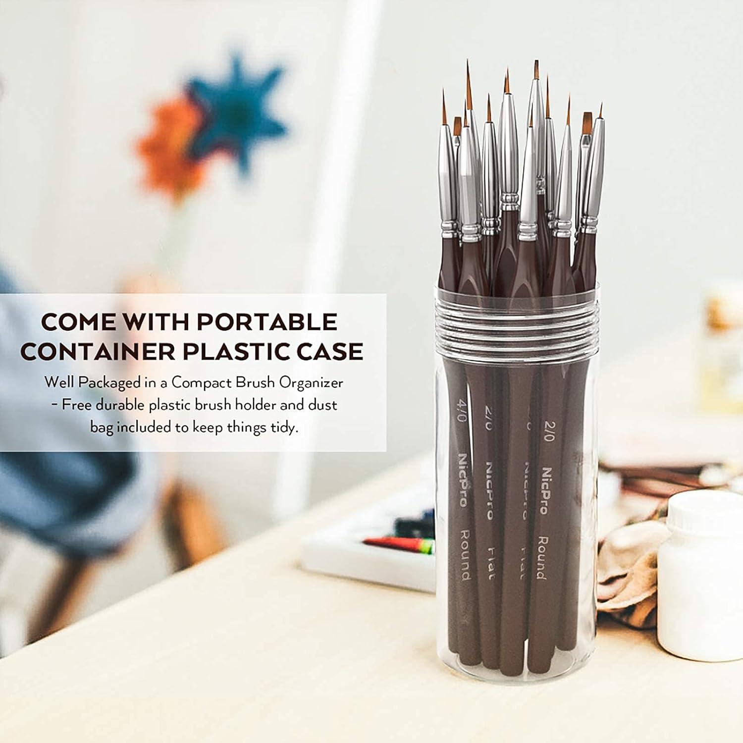 Conjunto de 15 Pinceles de Detalle Nicpro para Pintura