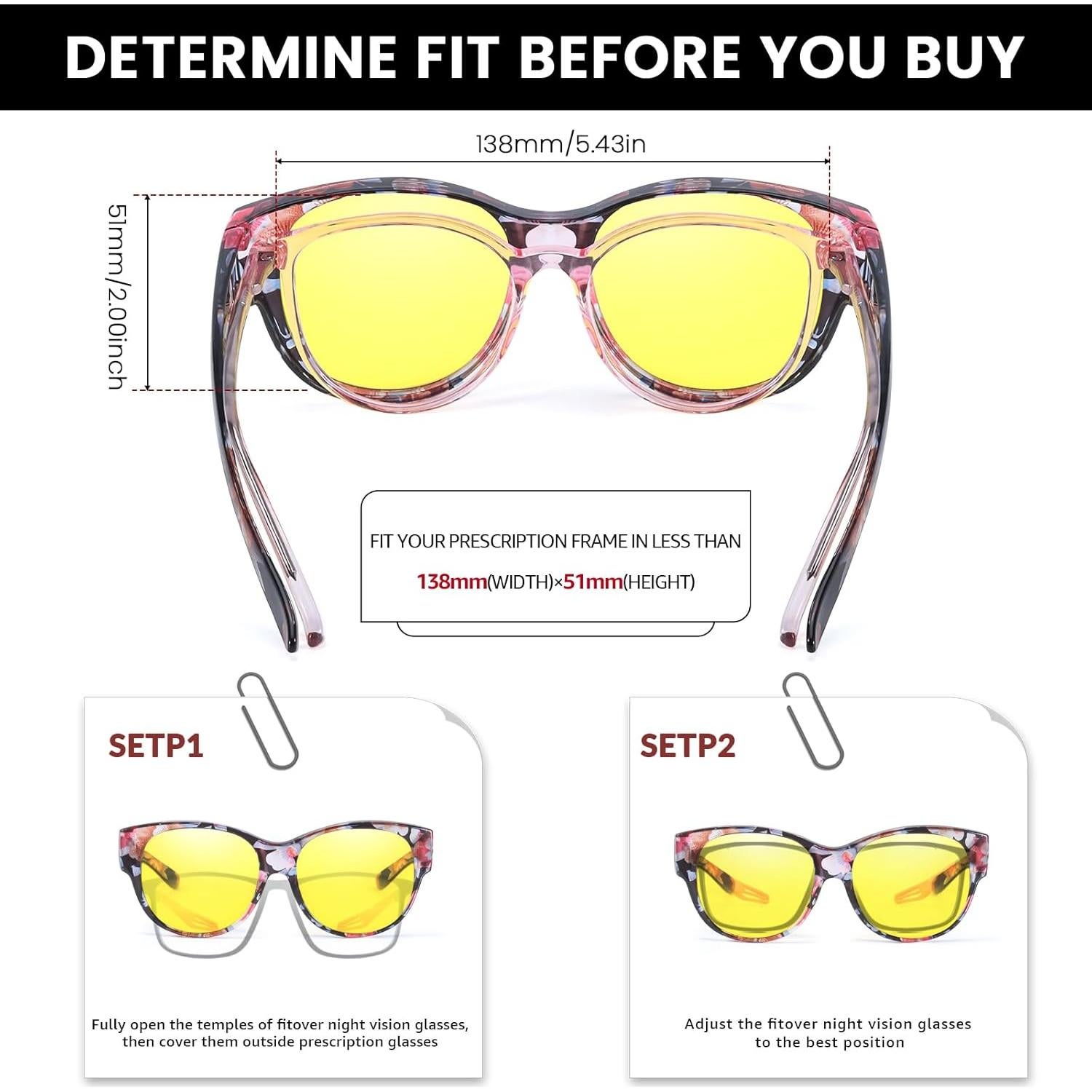 Gafas de Conducción Nocturna Xfeel para Mujeres Antirreflejo