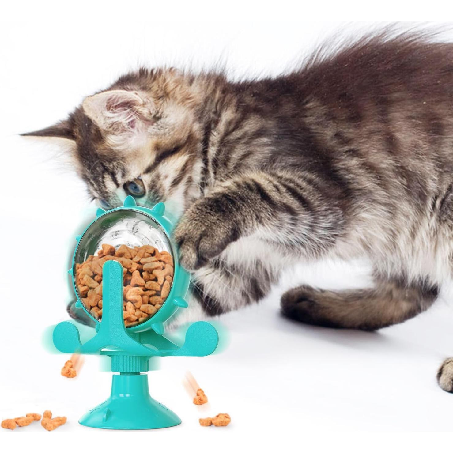 Dispensador de Golosinas Interactivo DOITOOL para Gatos Azul