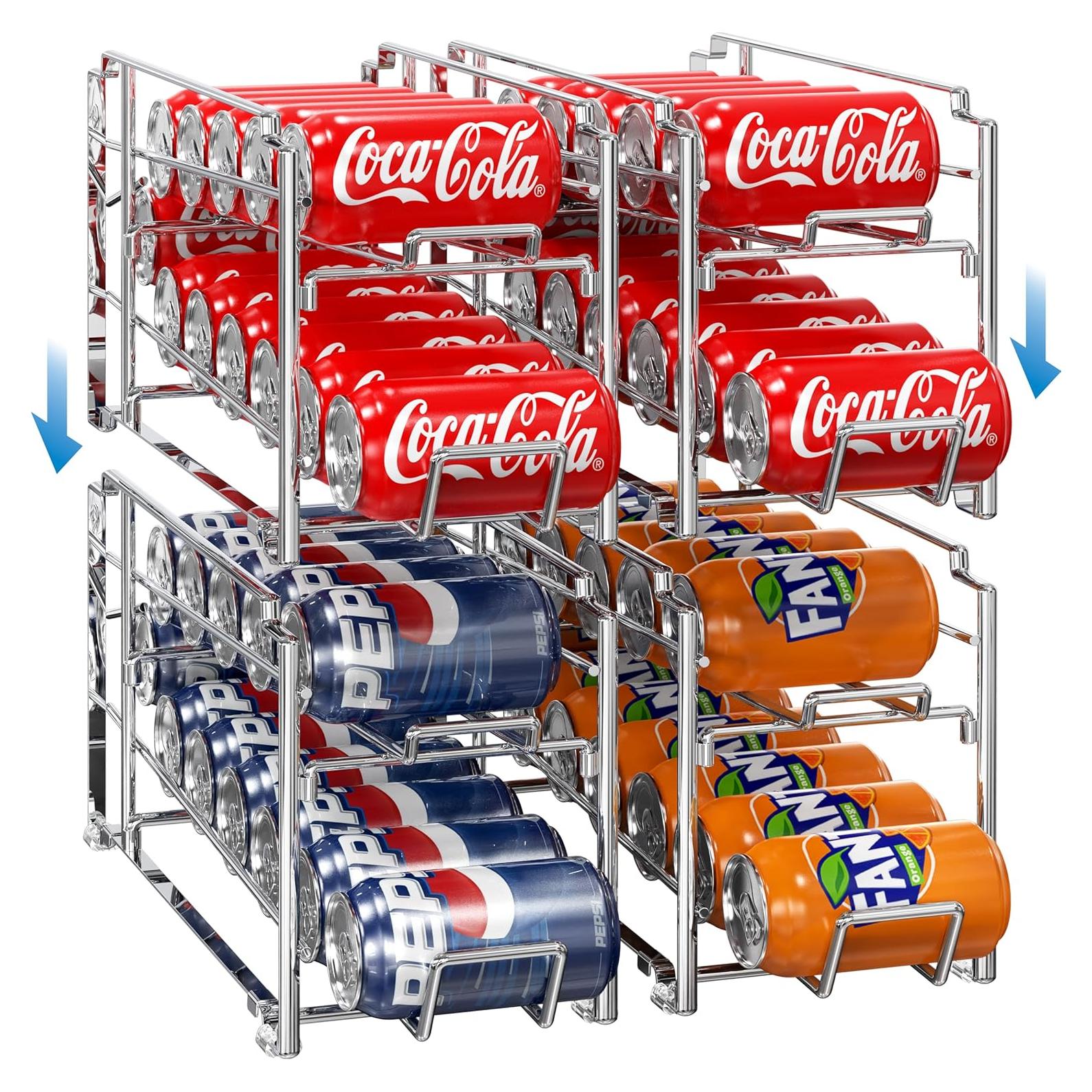 Dispensador de Latas Simple Houseware Cromo Paquete de 4