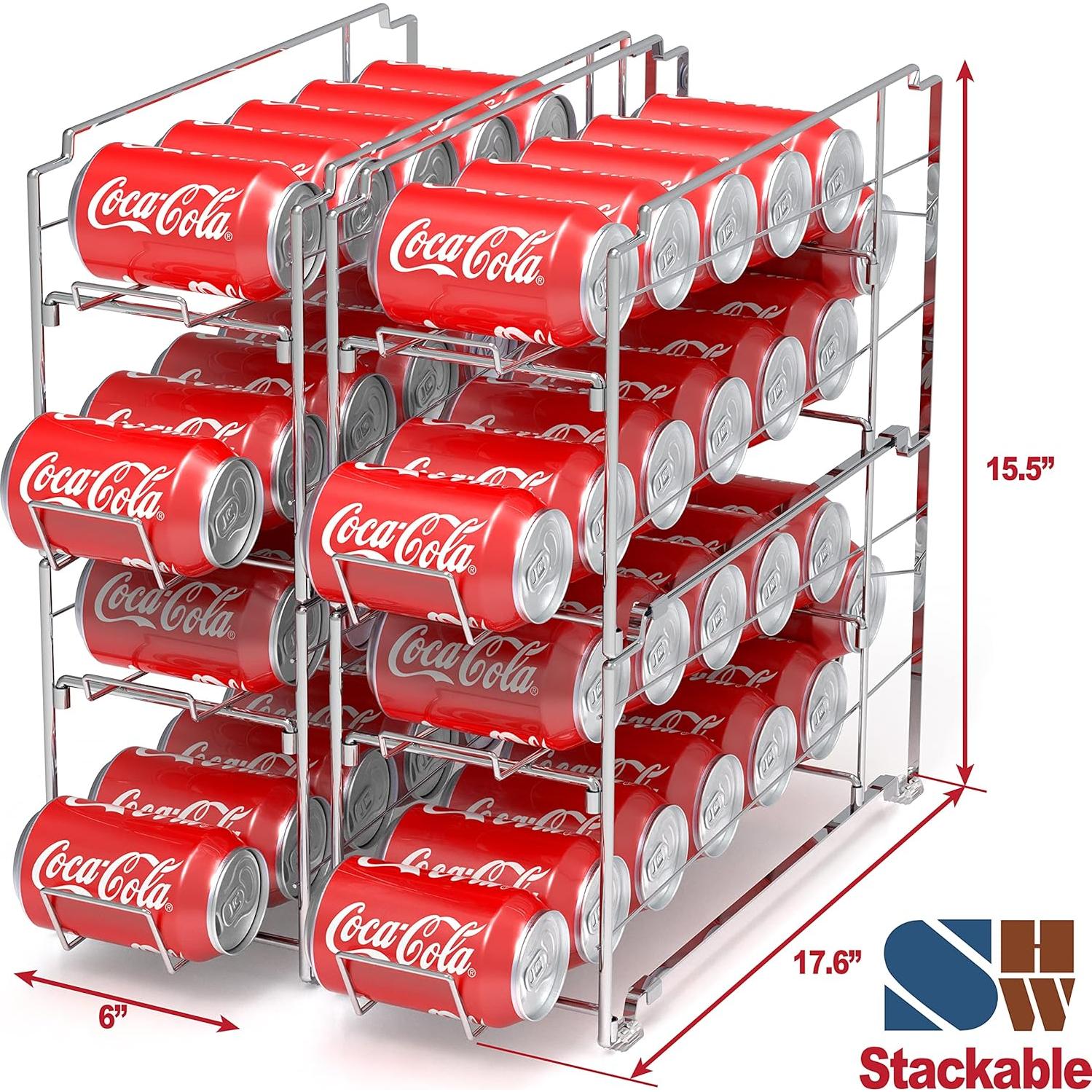 Dispensador de Latas Simple Houseware Cromo Paquete de 4